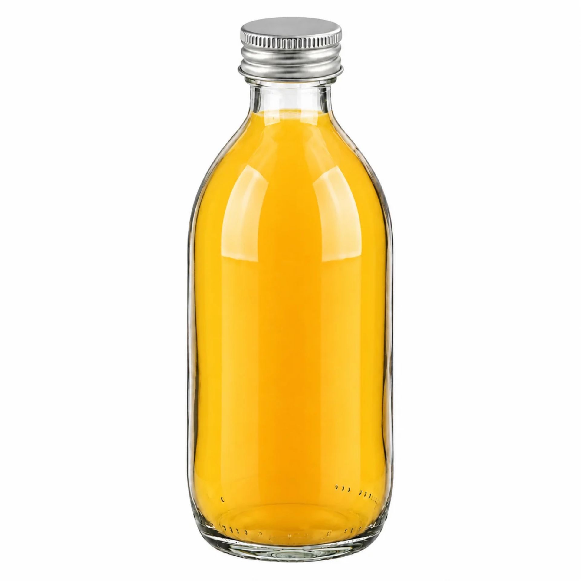 Sirupflasche 250 ml Glas Klar  mit Schraubdeckel