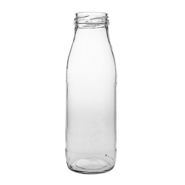 Weithalsflasche 500 ml Klarglas für Saft Milch