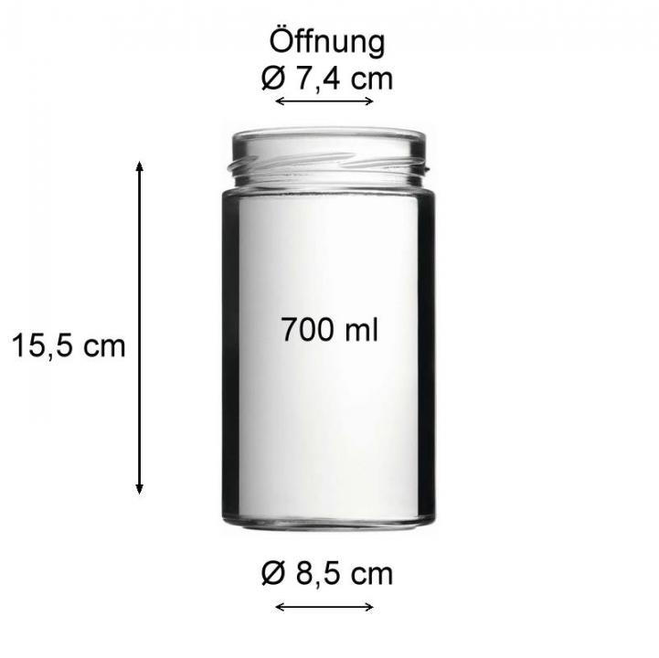 700 ml Einmachgläser TO 82 Deep 