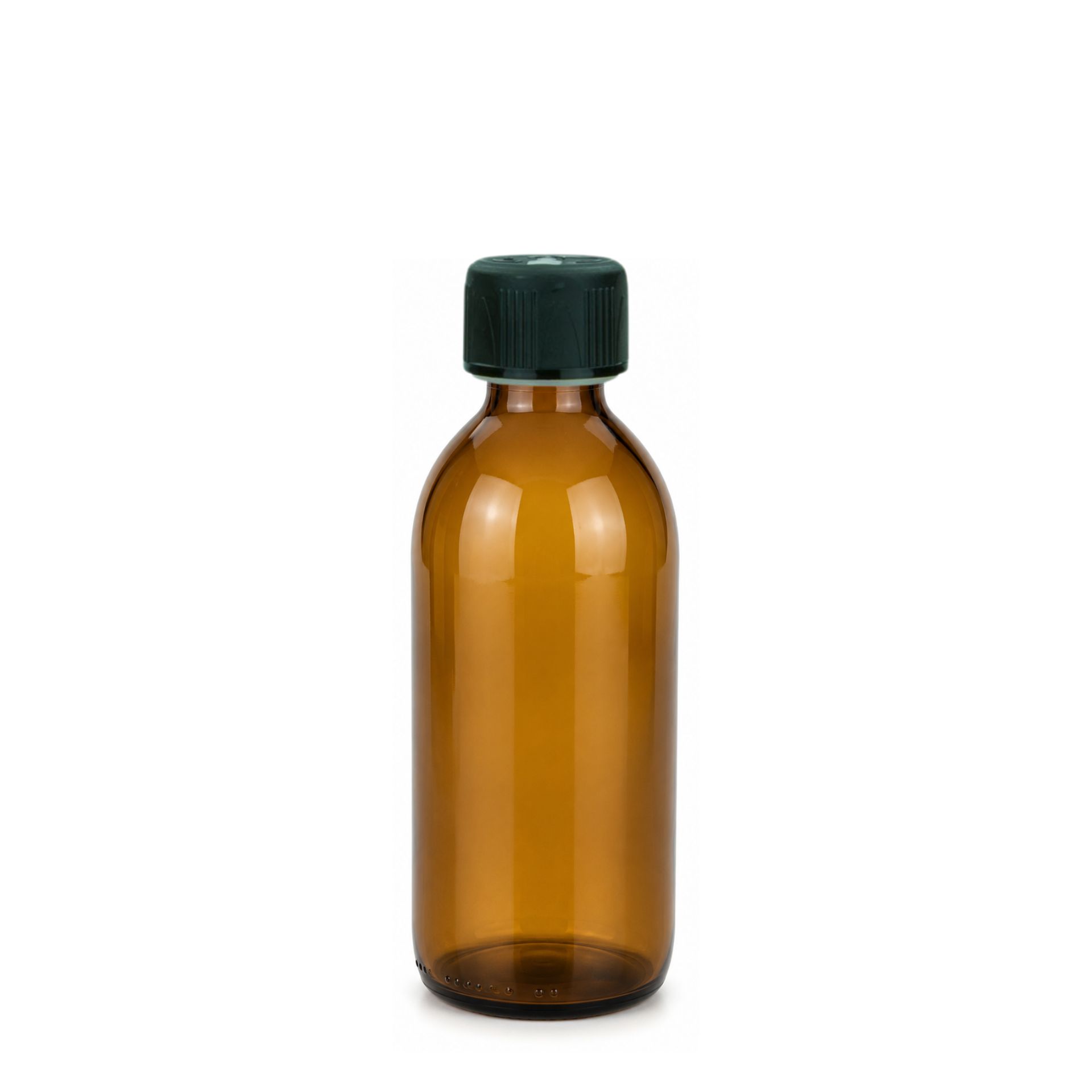 Glasflasche  200 ml Apothekerflasche Schraubdeckel (Kisi)