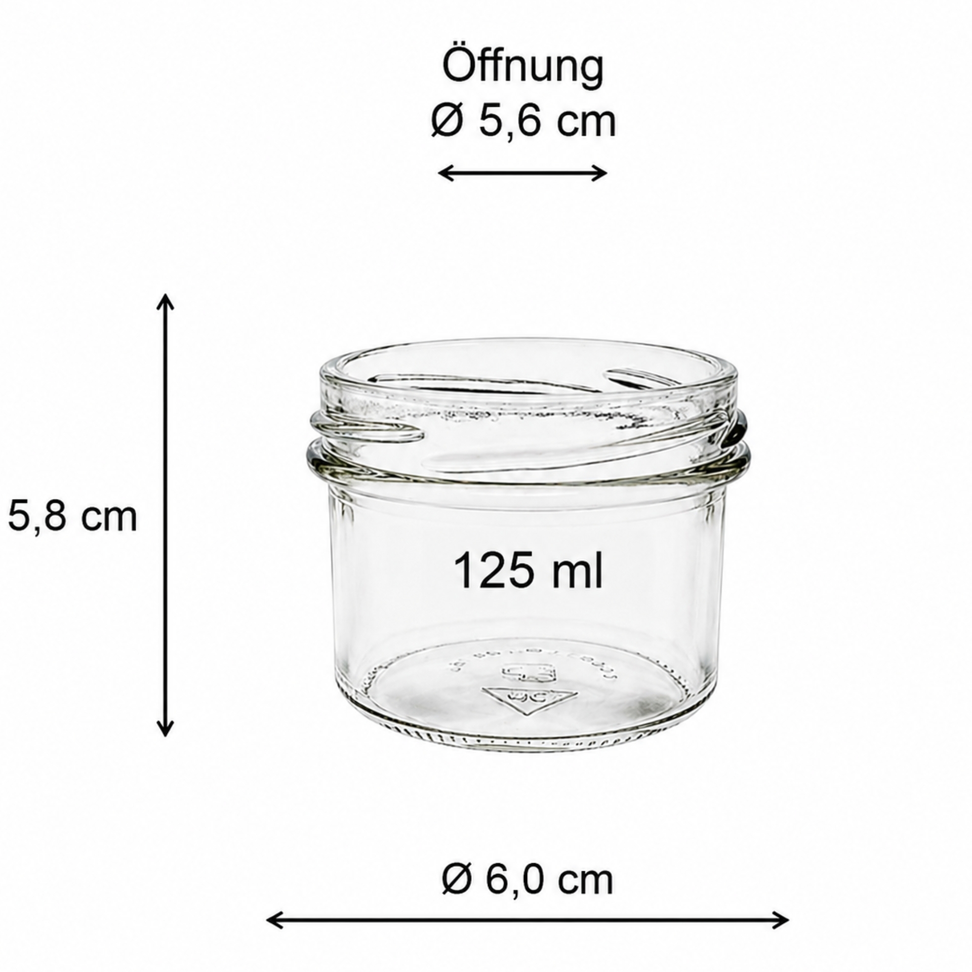 Einmachglas 125 ml Sturzglas mit Deckel in verschiedenen Farben - Ideal für Konservierung und Aufbewahrung von Lebensmitteln, stilvolles und praktisches Design