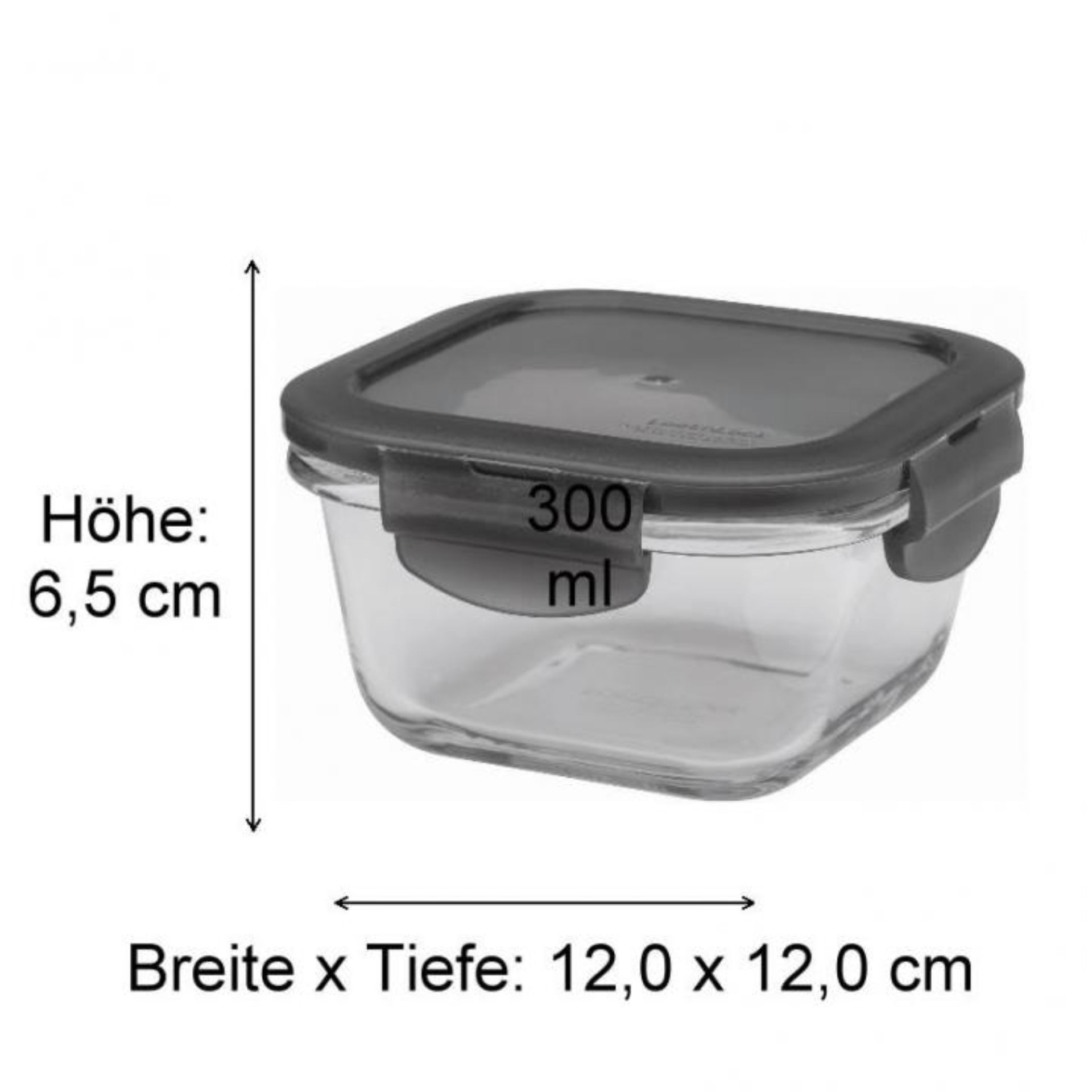 Ein 300 ml Glas mit Henkel, auf einem neutralen Hintergrund, ideal für verschiedene Getränke wie Limonaden, Cocktails oder Wasser. Perfekt für Bars, Restaurants und den privaten Gebrauch.