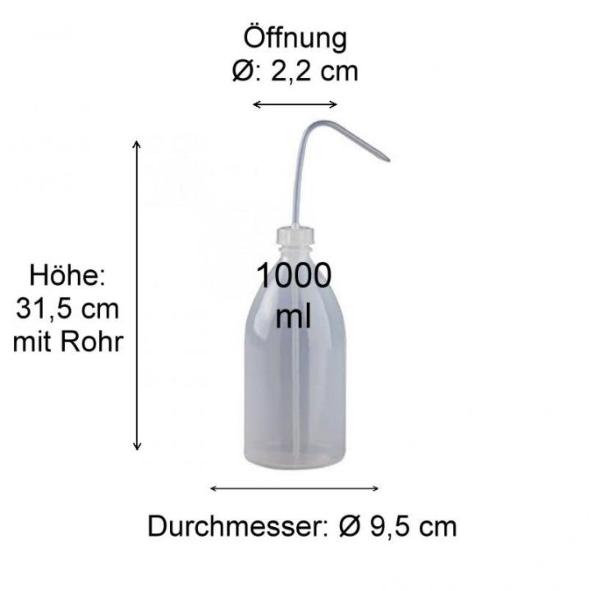 Violettfarbige Konservendose 1000 ml – Maße und Größenansicht Produktbild einer Braunglasflasche, 1 Liter Volumen, mit Maßeinheiten zur Veranschaulichung der Abmessungen, geeignet für Getränkeabfüllung im Lebensmittelbereich.