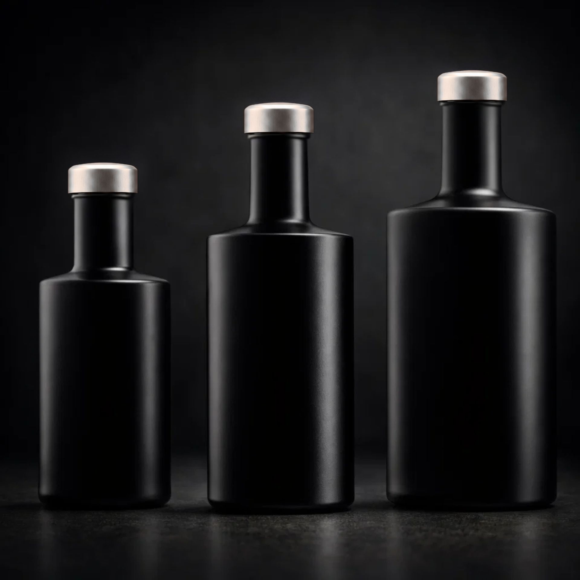Glasflasche  200 ml mikken ART schwarz