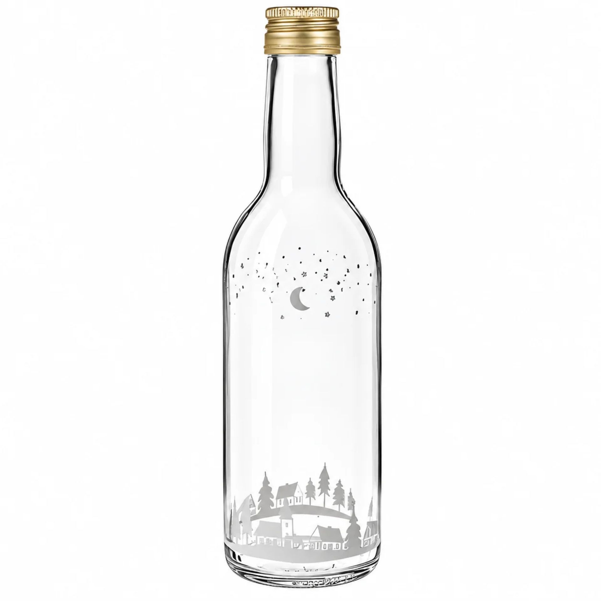 Glasflasche  250 ml Winterlandschaft