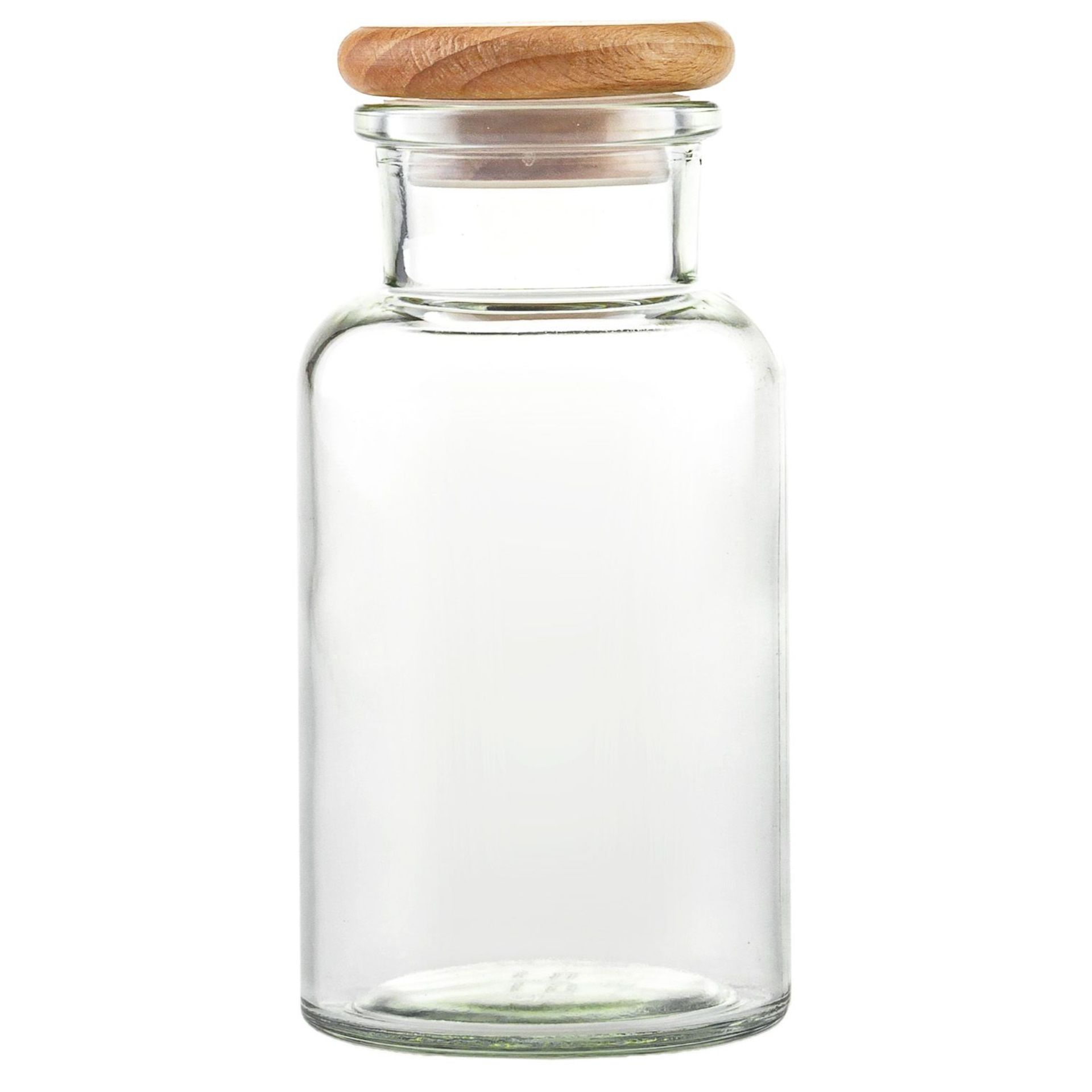 Gewürzglas  300 ml Vorratsglas rund mit Holzdeckel