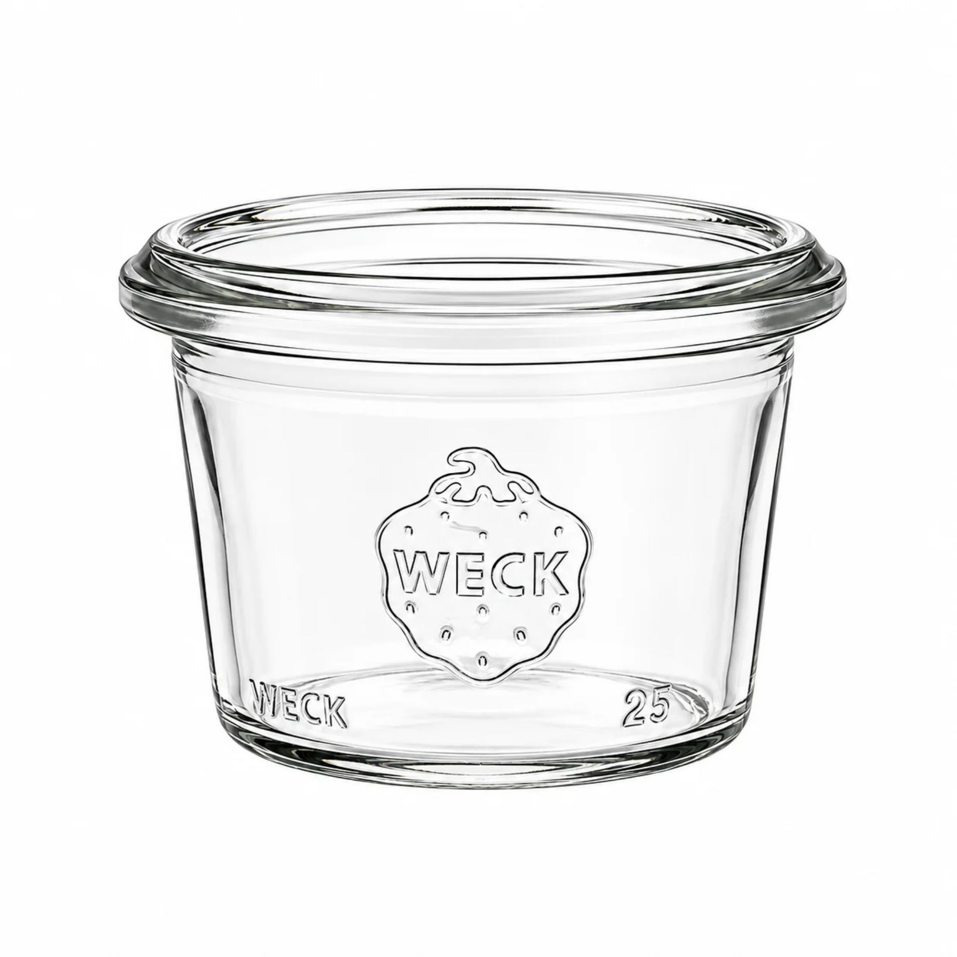 Weck Sturzglas 35 ml – Mini Sturzglas mit Deckel, ideal für Konfitüren, Saucen oder Dessertpräsentationen, transparentes Glas, kompakte Größe, qualitativer Verschluss.