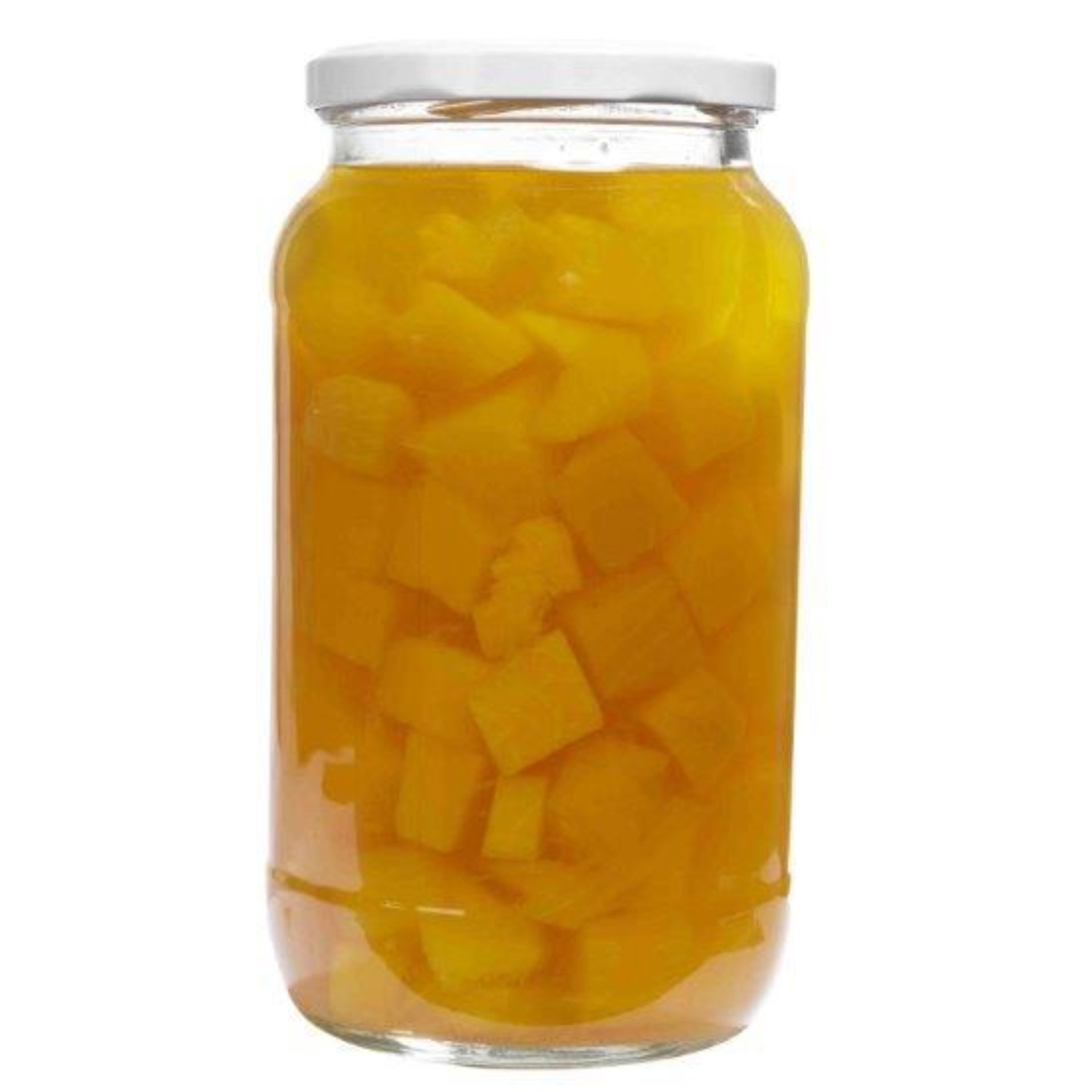 Sechs leere, transparente Glasflaschen à 1062 ml mit Bügelverschluss, symmetrisch nebeneinander auf weißem Hintergrund angeordnet.