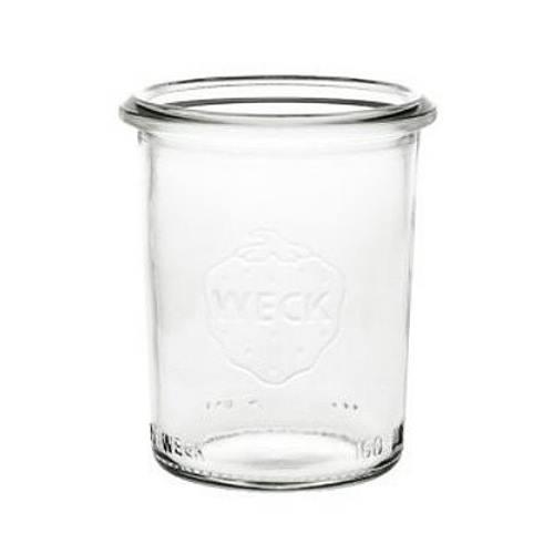 WECK Sturzglas  160 ml Einmachglas mit Deckel, Gummiring und Klammern