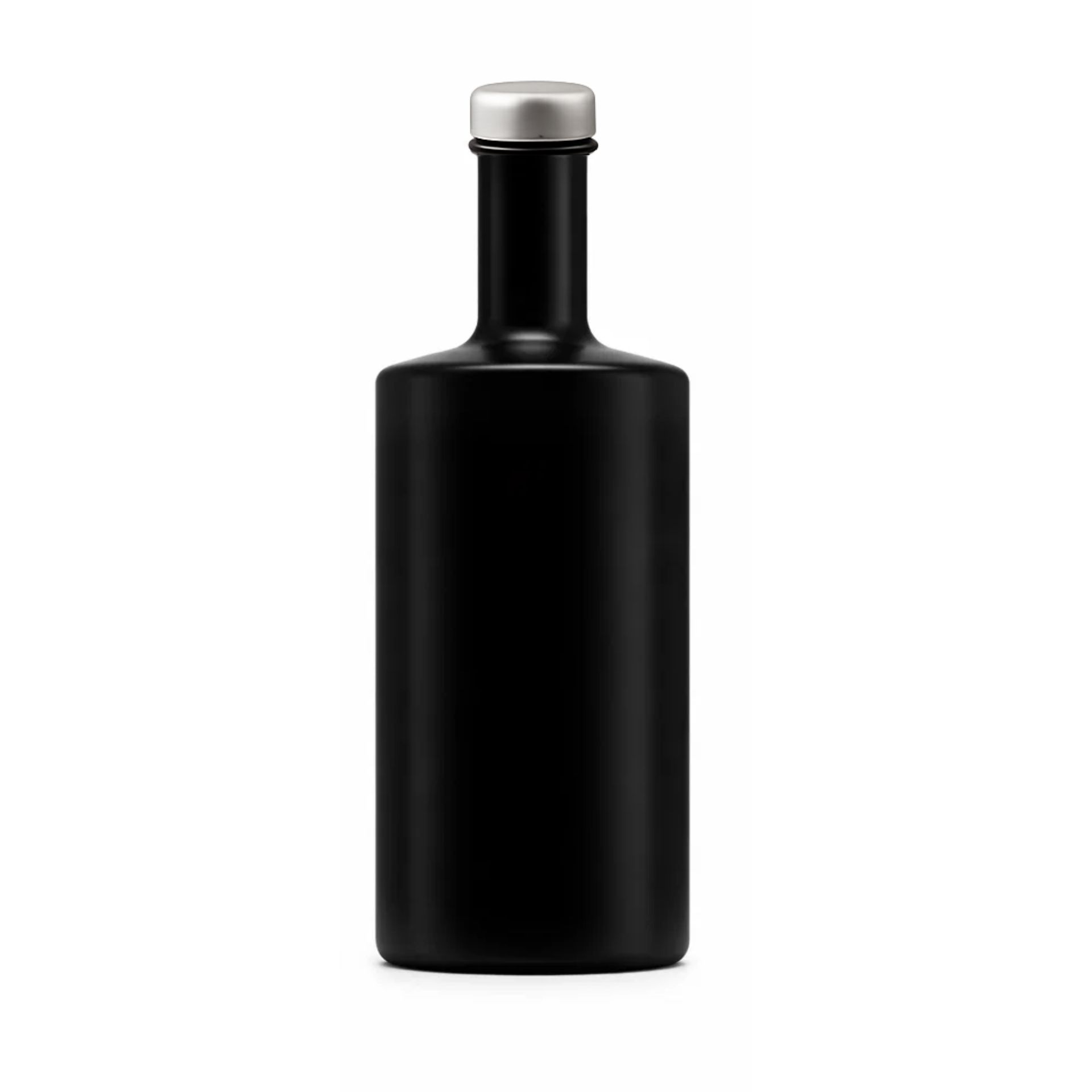 Glasflasche 500 ml Mikken Art schwarz mit Kupferdeckel
