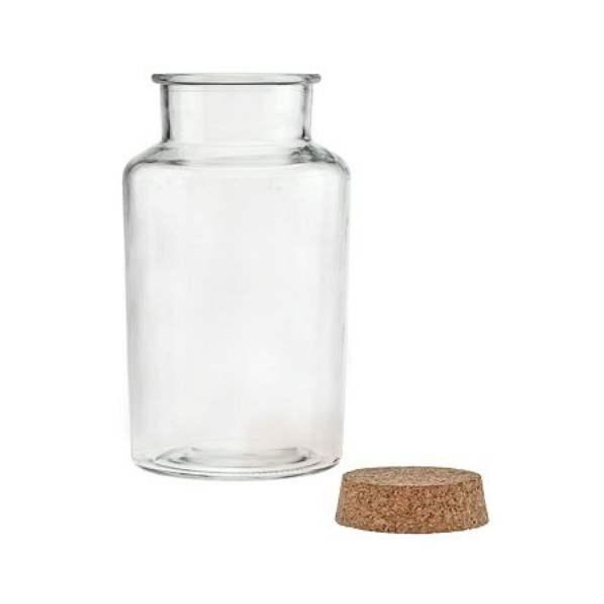 Korkenglas 2000 ml Vorratsglas mit Korkverschluss, ideal zum Aufbewahren von Lebensmitteln, geräumiges und stilvolles Design