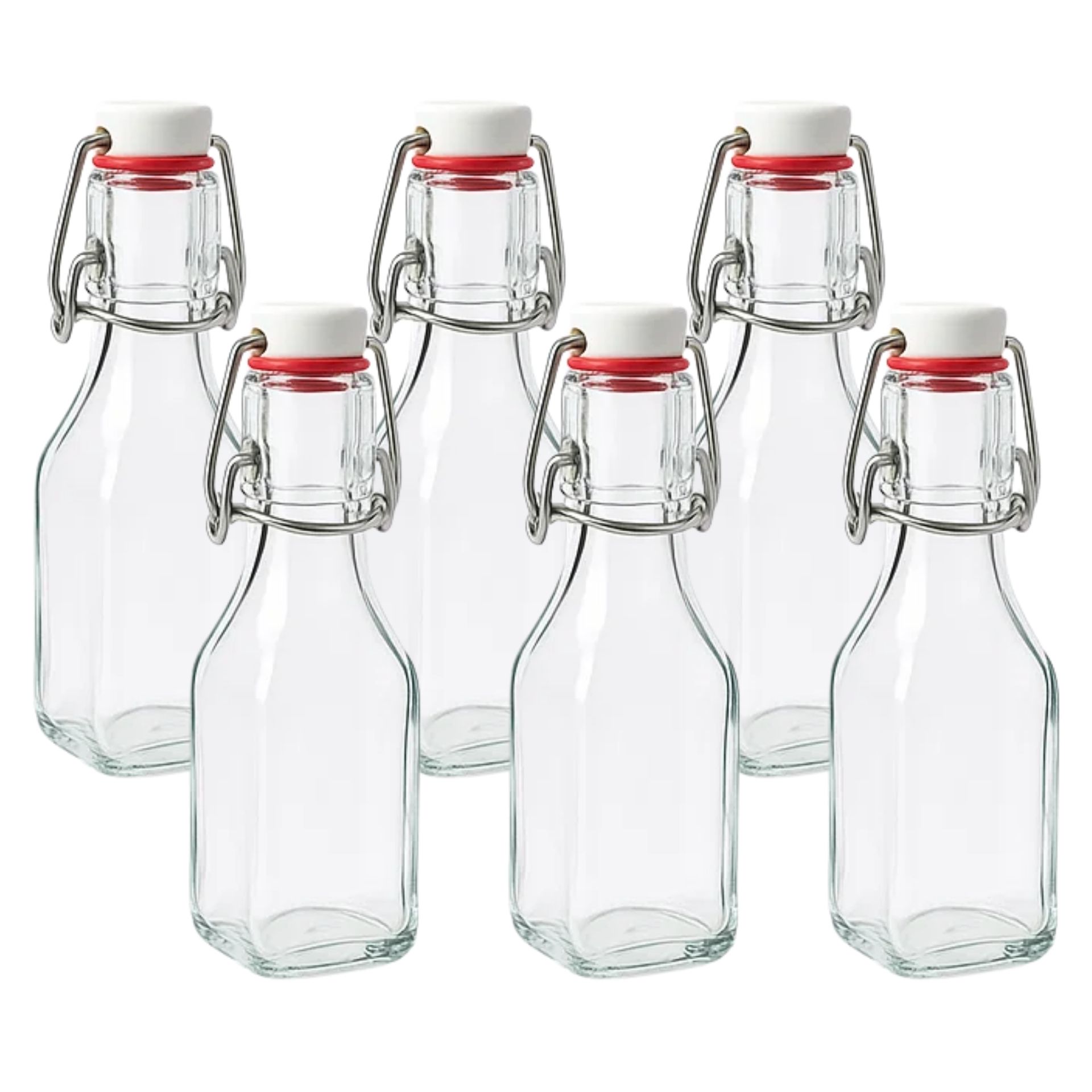 Bügelflaschen Set 6x250 ml eckig