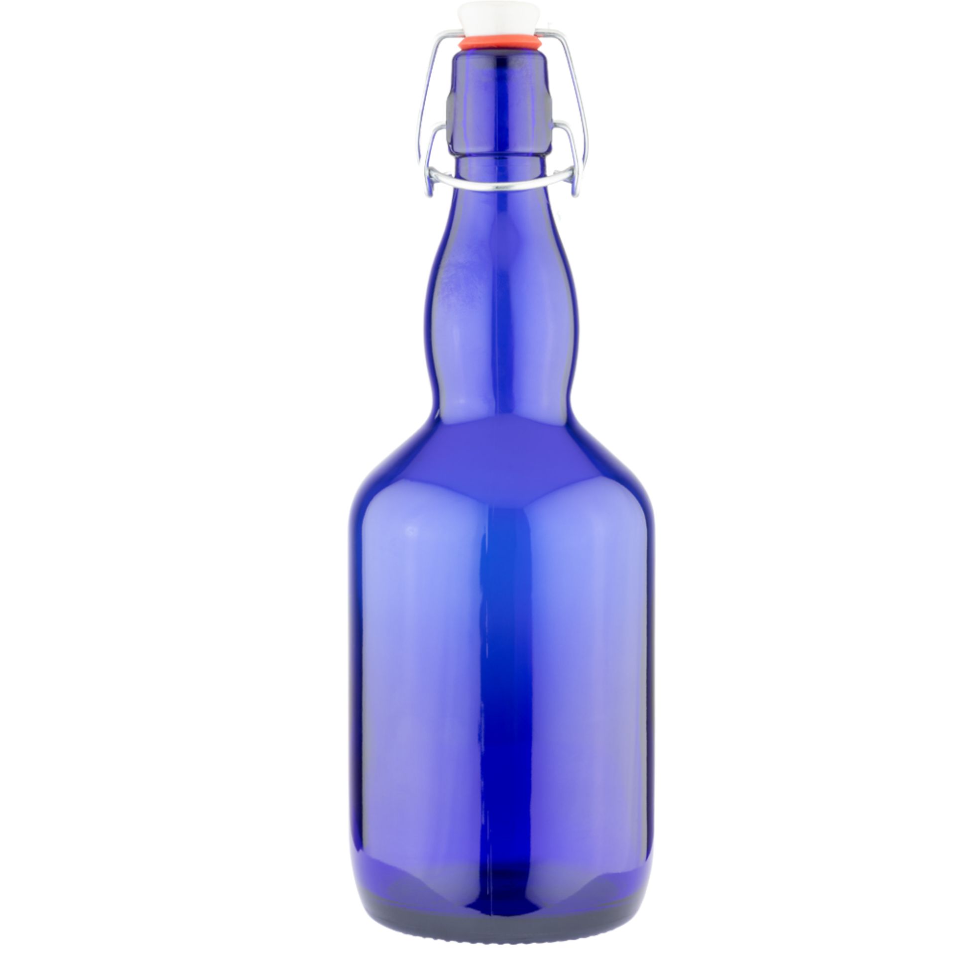 Glasflasche 750 ml blau mit Bügelverschluss