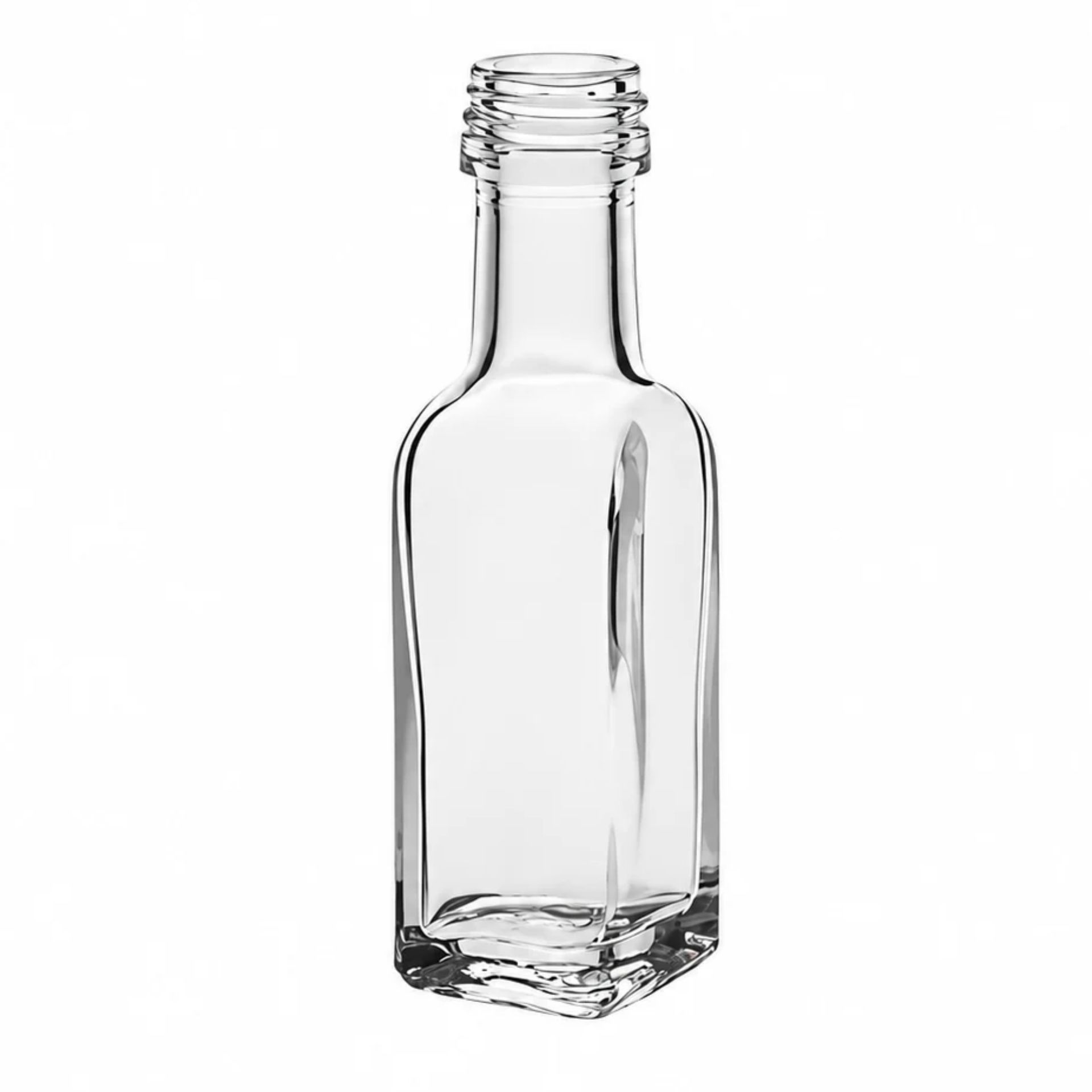 Glasflasche   20 ml eckig Marasca klar