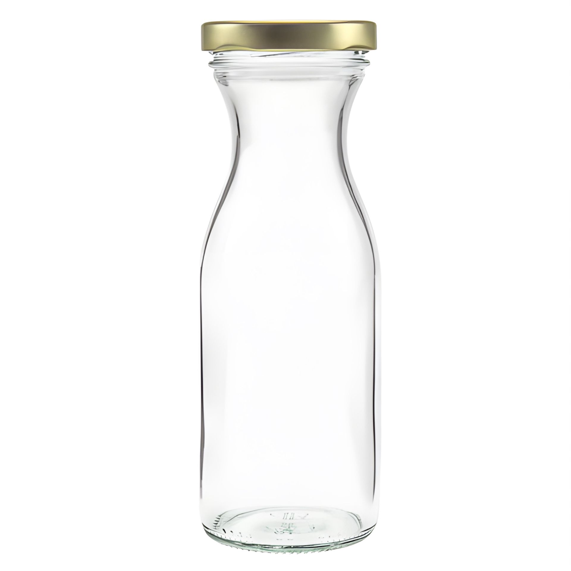 Glasflasche 250 ml Saftflasche mit mehrfarbigem Deckel - ideal für Getränkeaufbewahrung, stilvolles Design für Küche und Gastgewerbe
