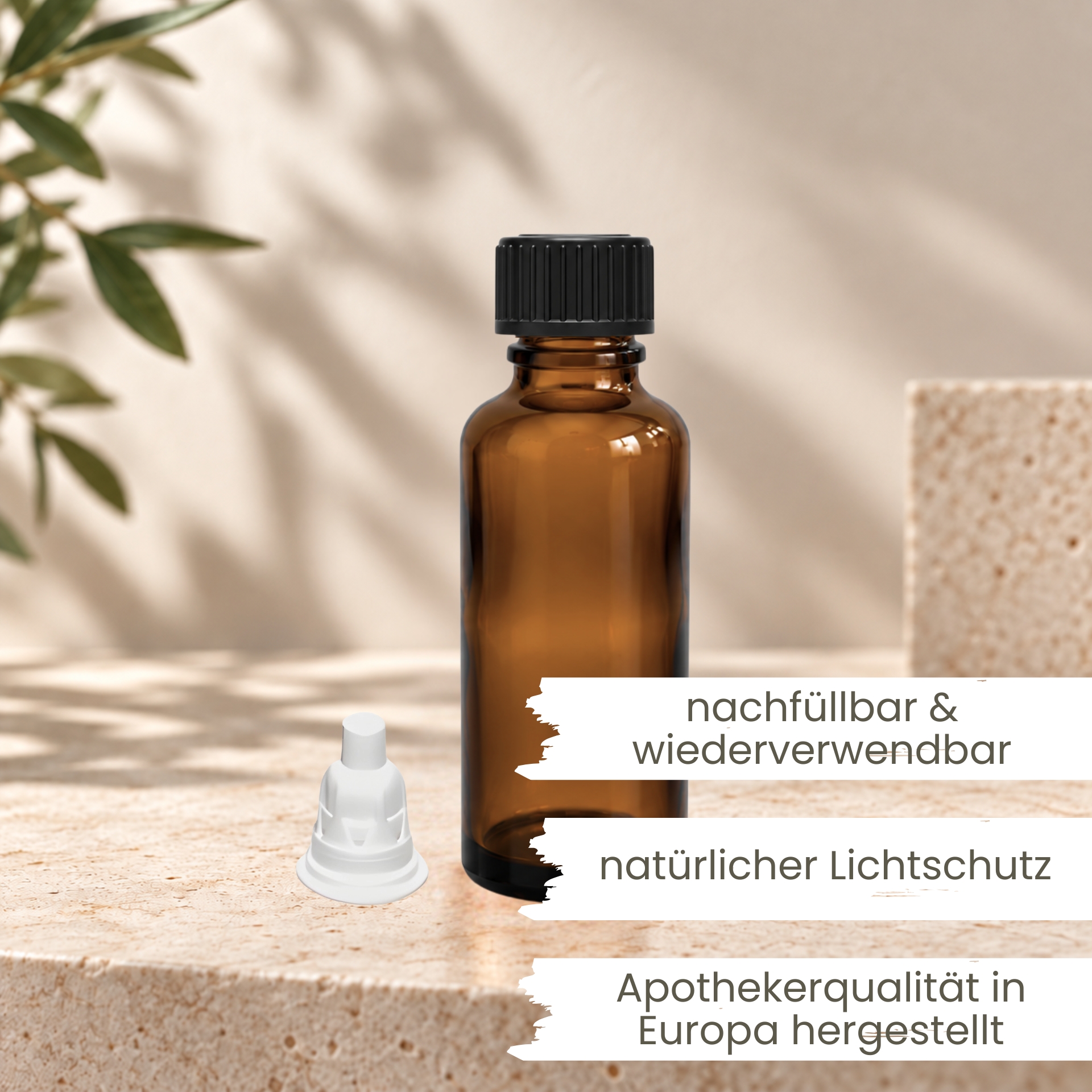 Tropfflasche   20 ml braun Glas Dosierflasche