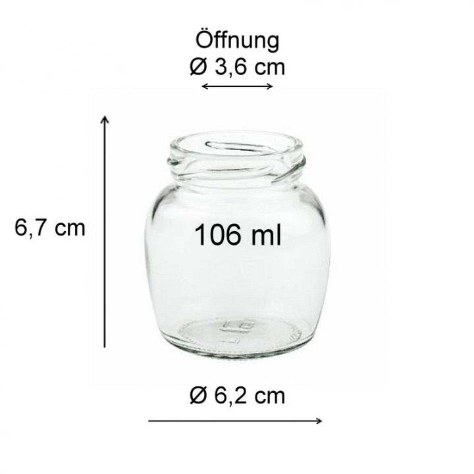 Einmachglas 106 ml Schmuckglas mit Deckel in verschiedenen Farben, ideal zum Einmachen und Aufbewahren von Lebensmitteln.