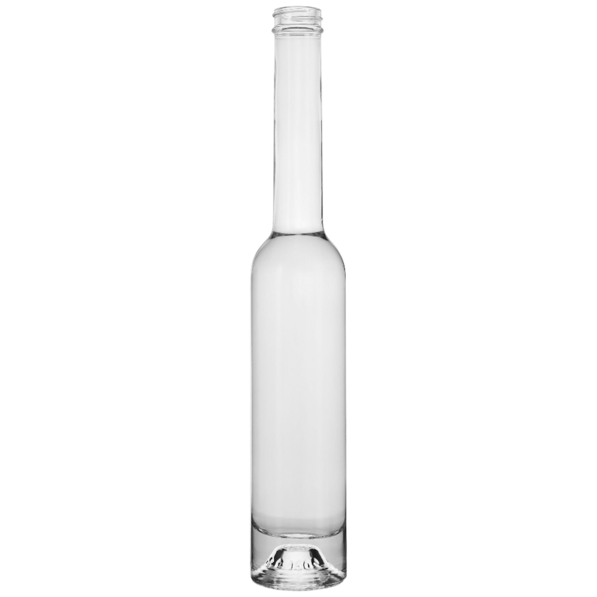 Leeres, durchsichtiges Weck-Glas mit weitem Hals und 200 ml Fassungsvermögen, ohne Deckel, auf hellem Hintergrund.