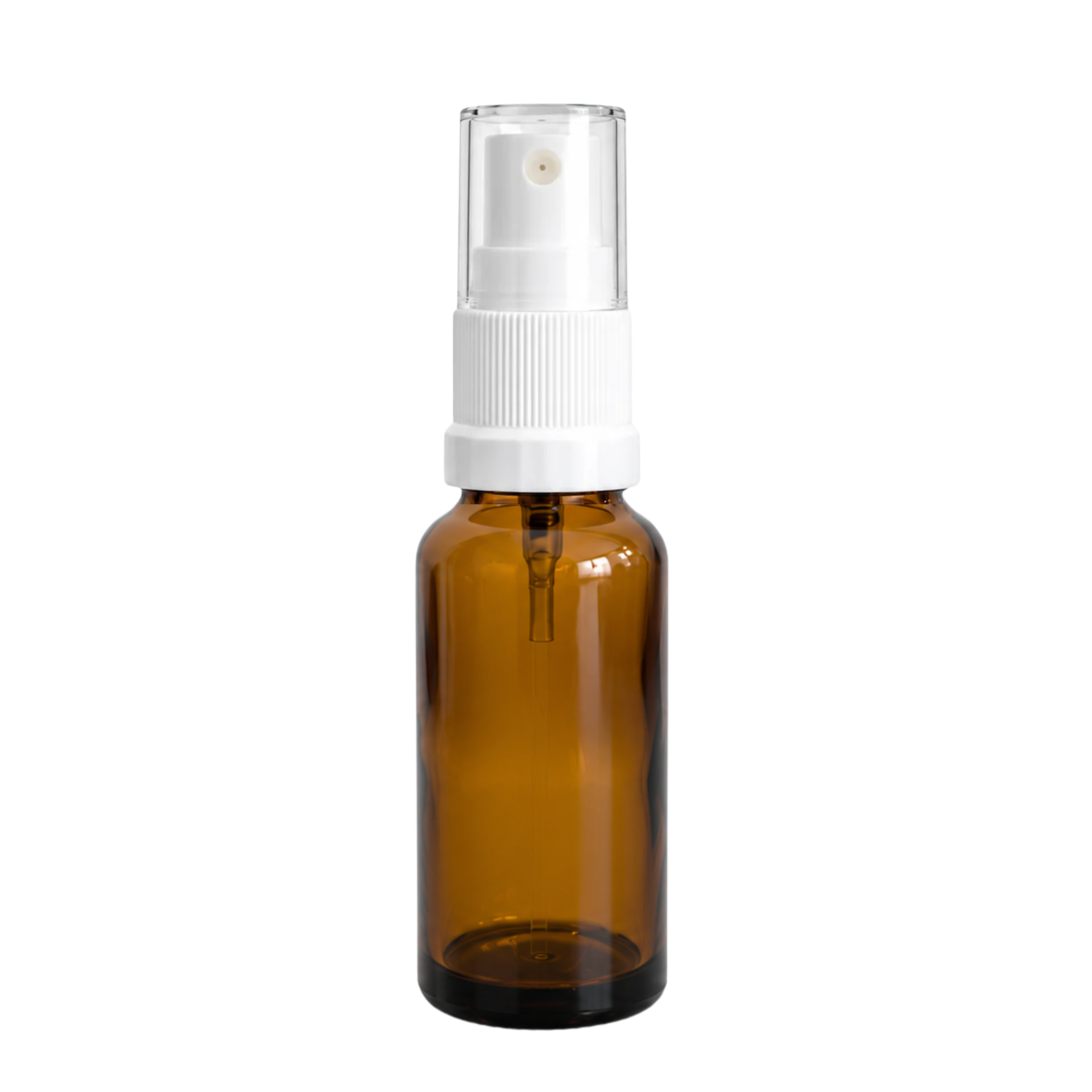 20 ml Sprühflasche aus transparentem Kunststoff mit weißem Sprühkopf, ideal für die Aufbewahrung und Verteilung von Flüssigkeiten. Perfekt für den Einsatz von Reinigungsmitteln, Parfümen oder Desinfektionsmitteln.