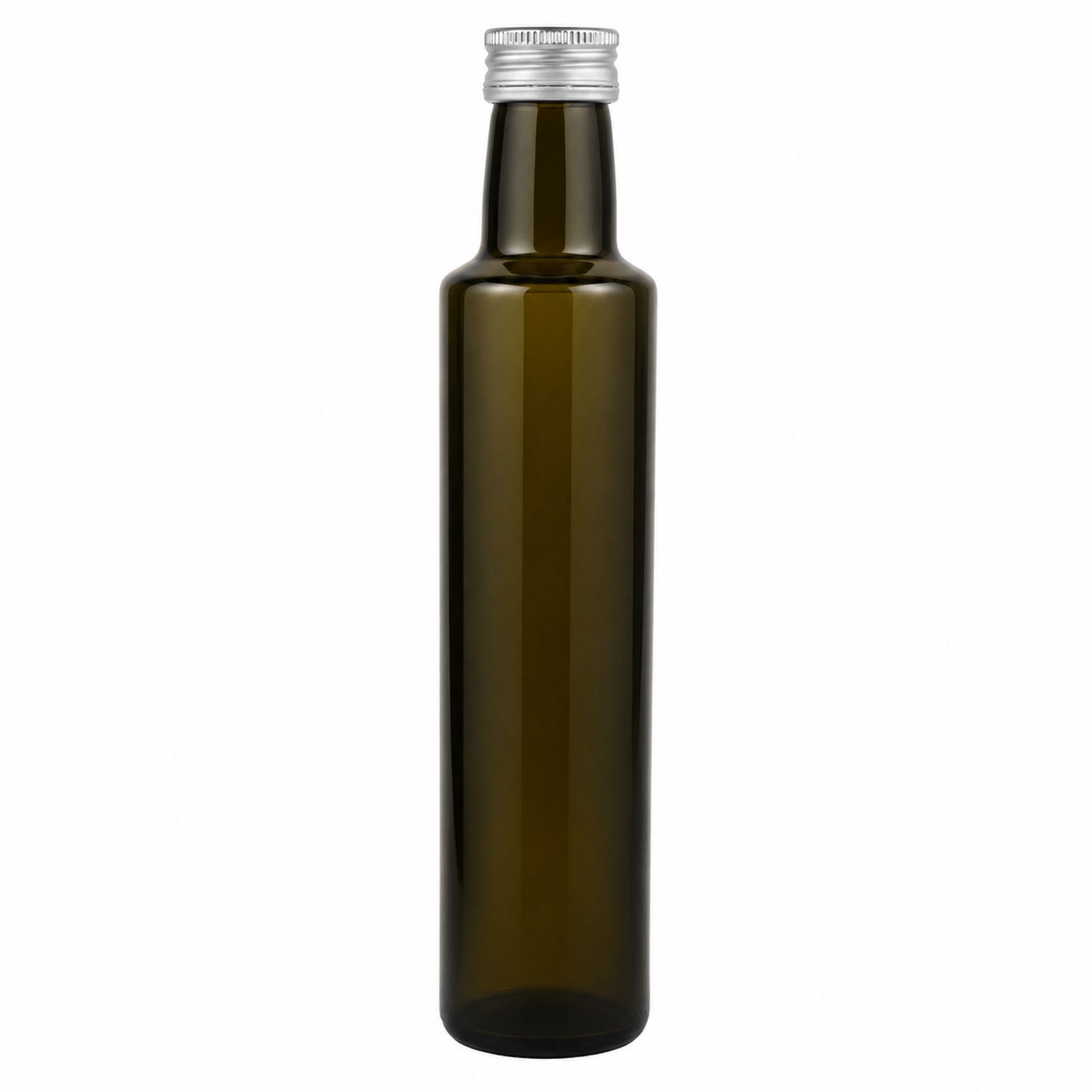 Glasflasche 250 ml braun rund