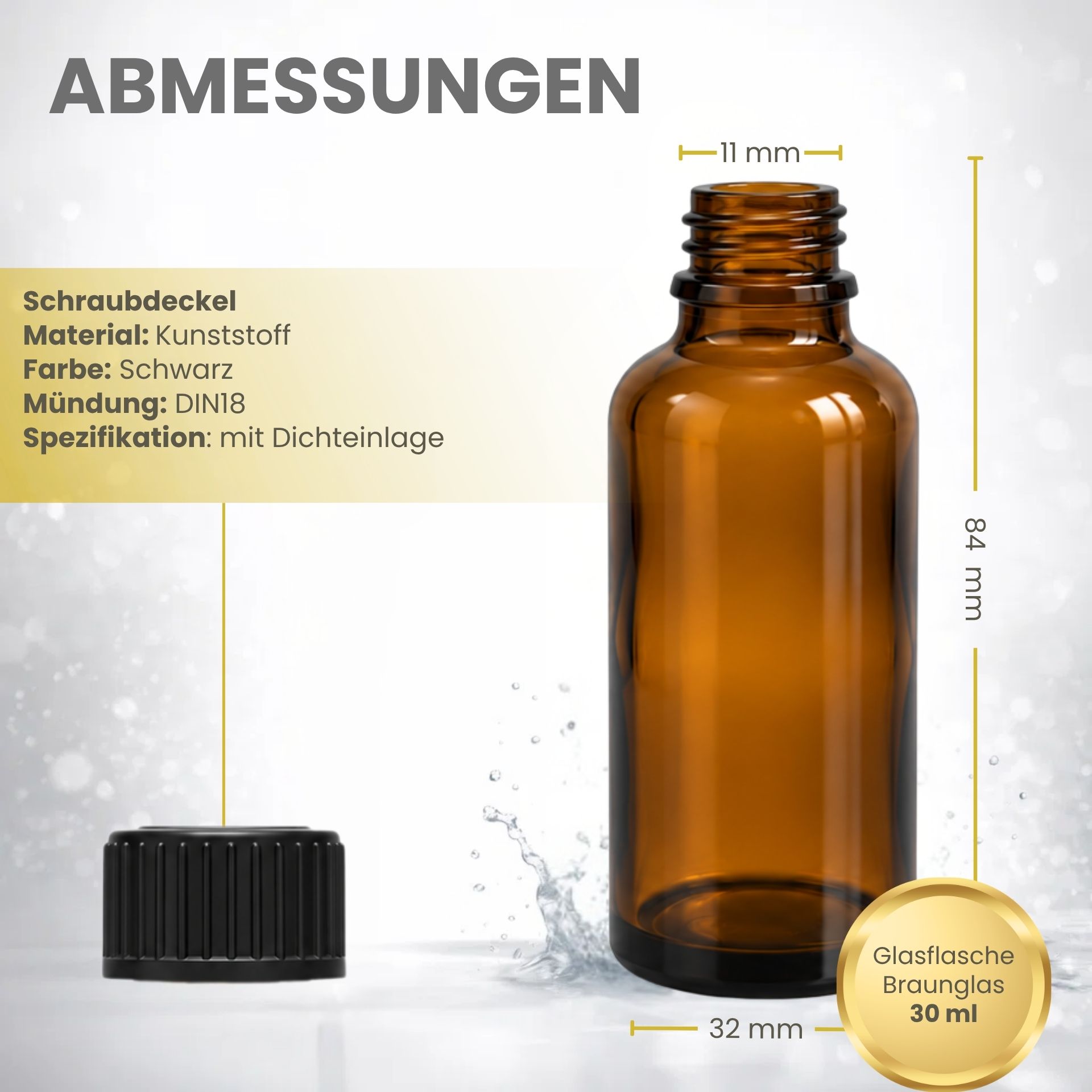 Apothekerflasche   30 ml braun