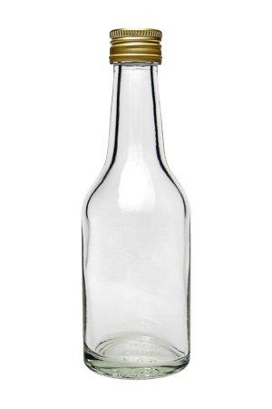mikken Glasflasche 100 ml Likörflasche Schnapsflasche gerade Form
