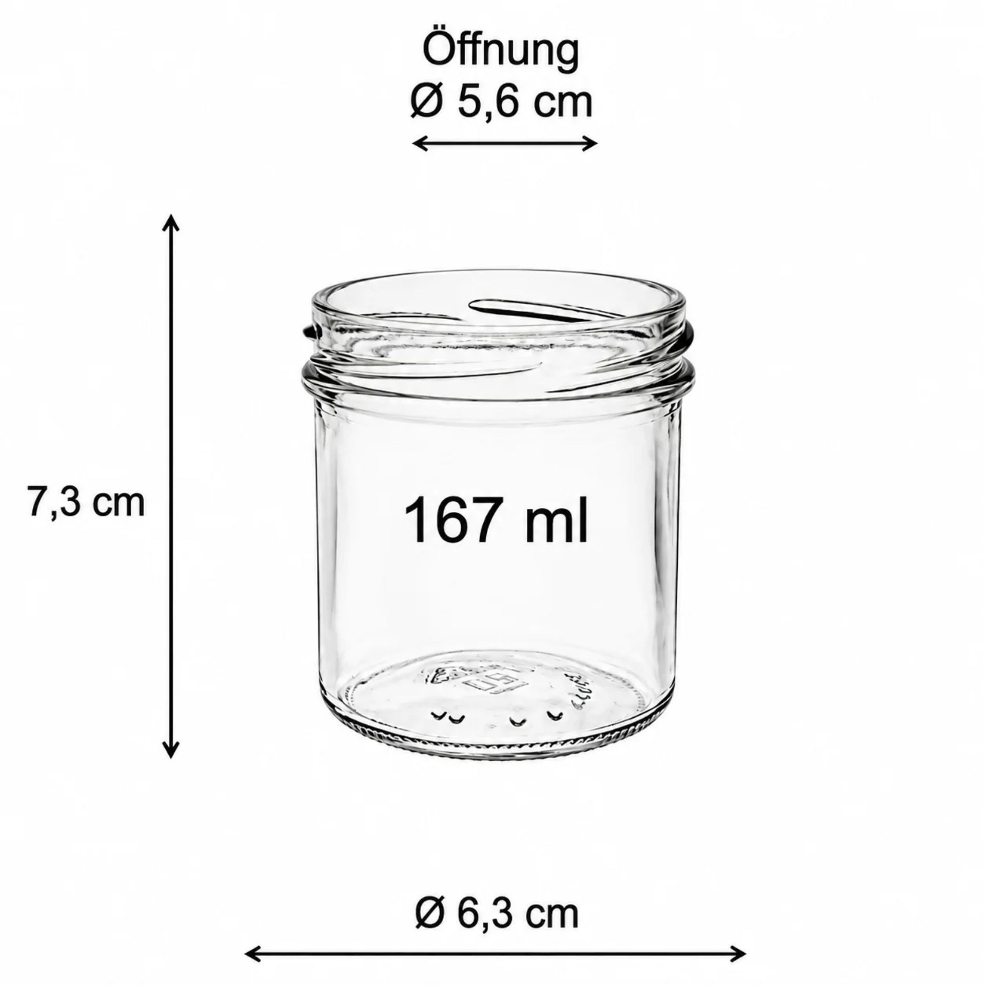 Einmachglas 167 ml Sturzglas mit farbigem Deckel - ideal zum Einmachen und Konservieren von Lebensmitteln. Nachhaltiges und vielseitig verwendbares Glasgefäß.