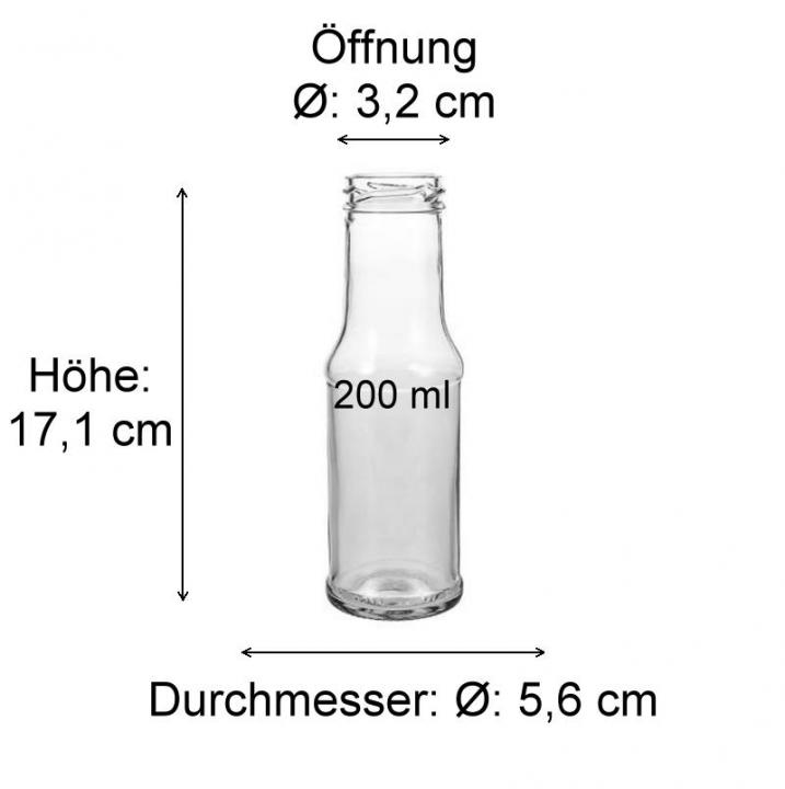 Glasflasche  200 ml Saftflasche