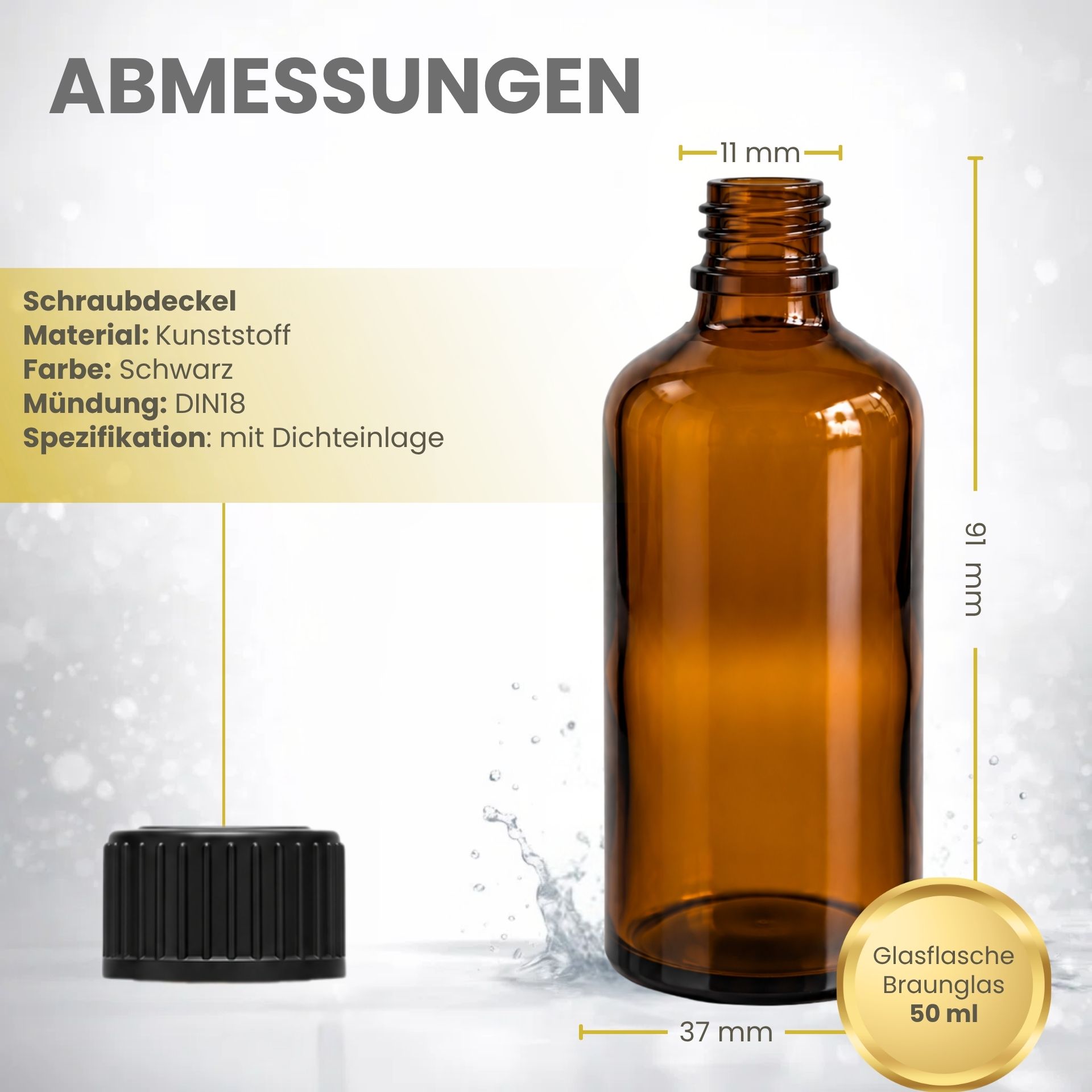 Apothekerflasche   50 ml braun