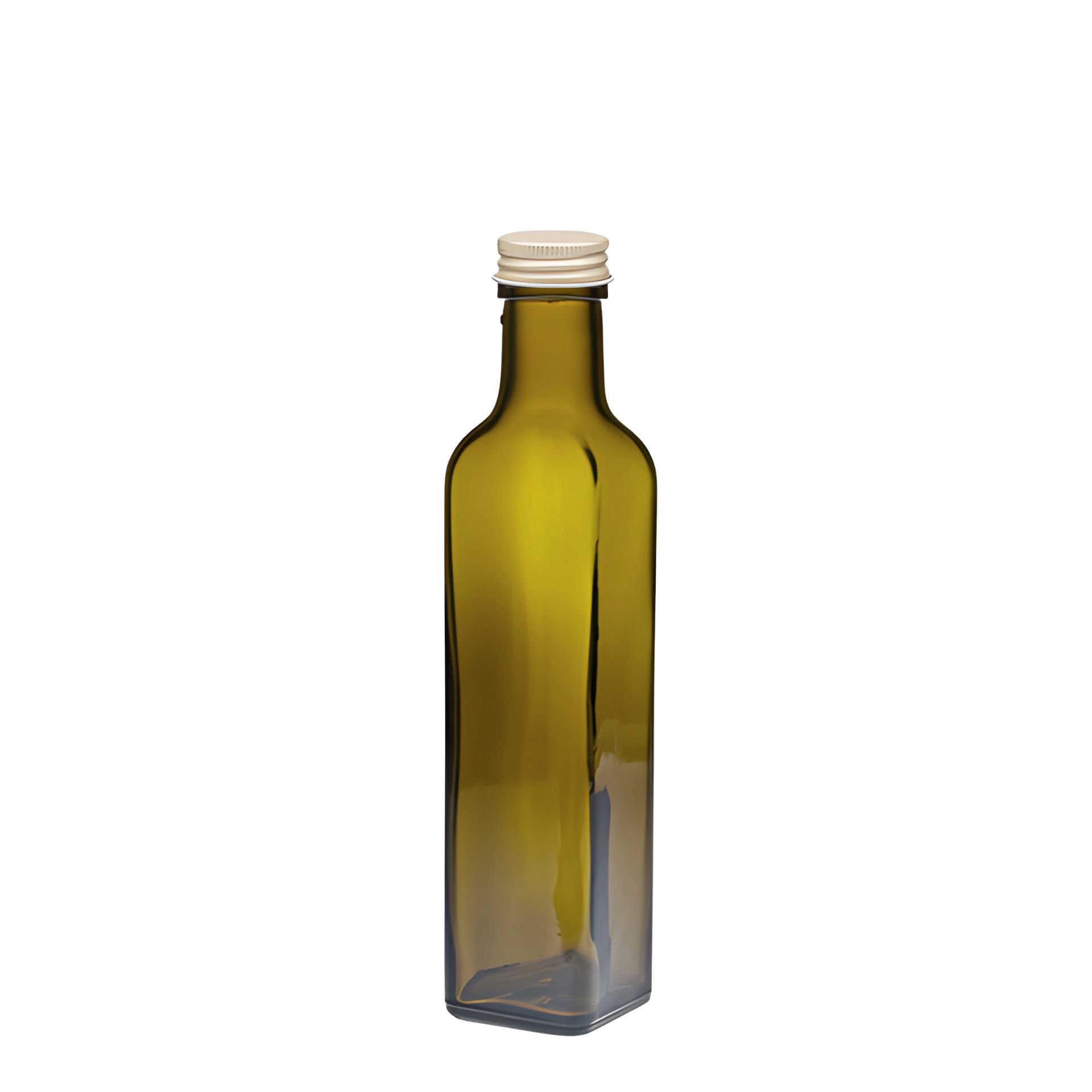 Glasflasche  250 ml eckig Marasca Antik