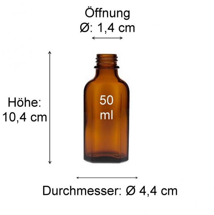 Apothekerflasche   50 ml Meplatflasche braun
