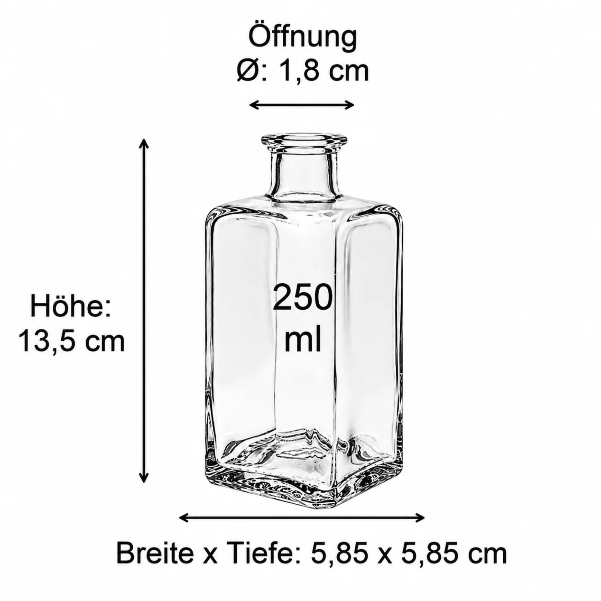 Produktbild von Vi 131 B26K, zeigt Maße des Designs mit detaillierten Abmessungen, geeignet für Glasflaschen und Dosenverpackungen.