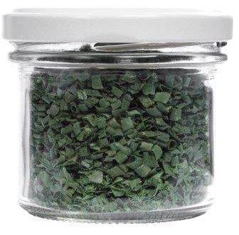 6er Pack Einmachgläser 125ml mit Metalldeckel Sechs transparente Einmachgläser aus Glas à 125 ml mit goldfarbenem Schraubdeckel, symmetrisch in zwei Reihen angeordnet vor weißem Hintergrund.