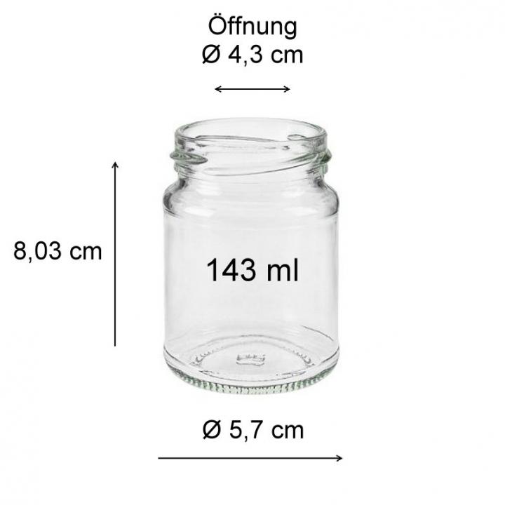 Kleine Einmachgläser 143 ml mit Deckel 