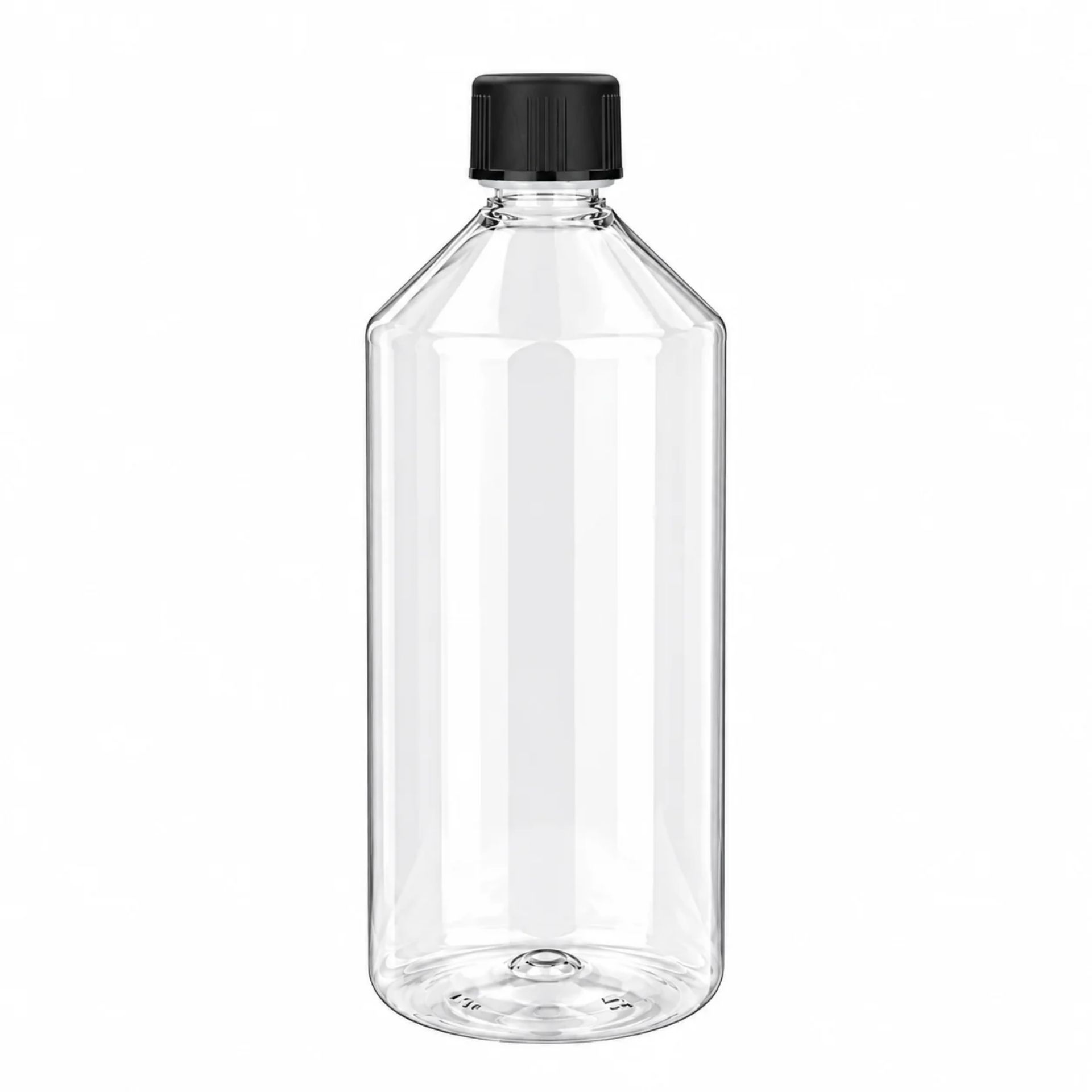 PET Flasche 1000 ml Laborflasche Klar Kunststoff mit Schraubdeckel (Kisi)