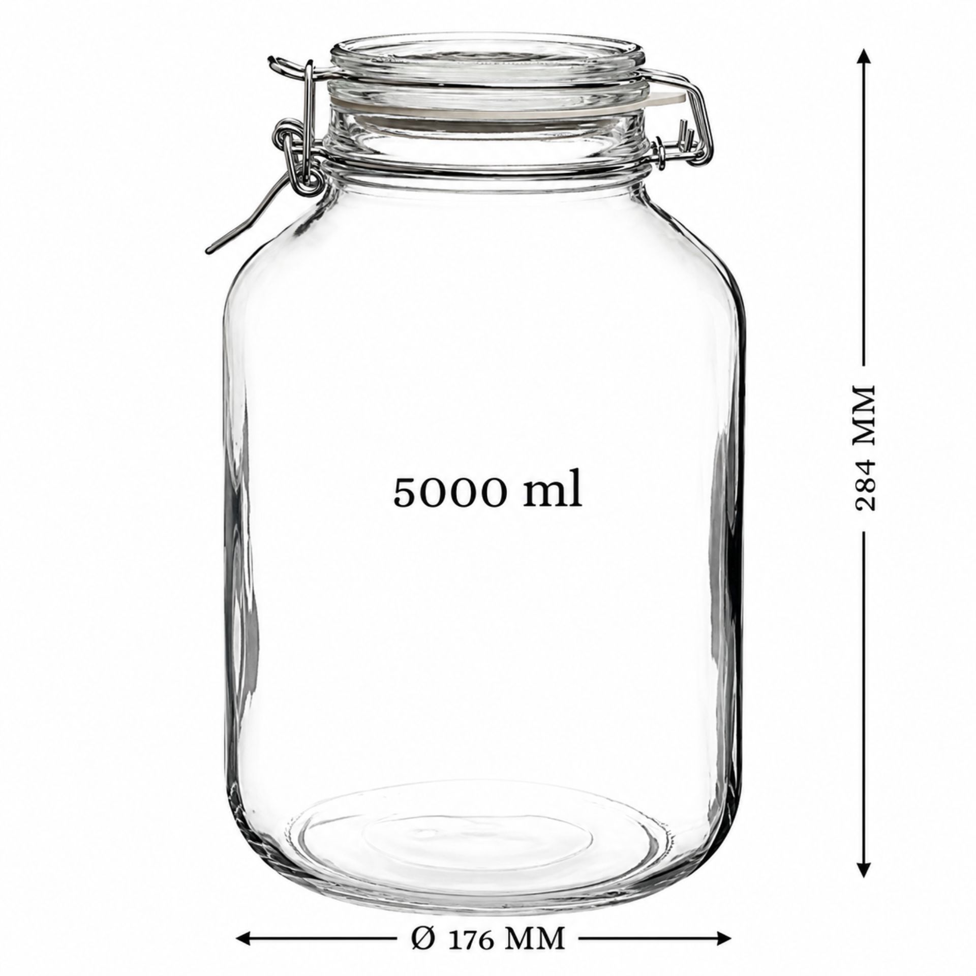Bormioli Bügelverschlussglas 5000 ml rund