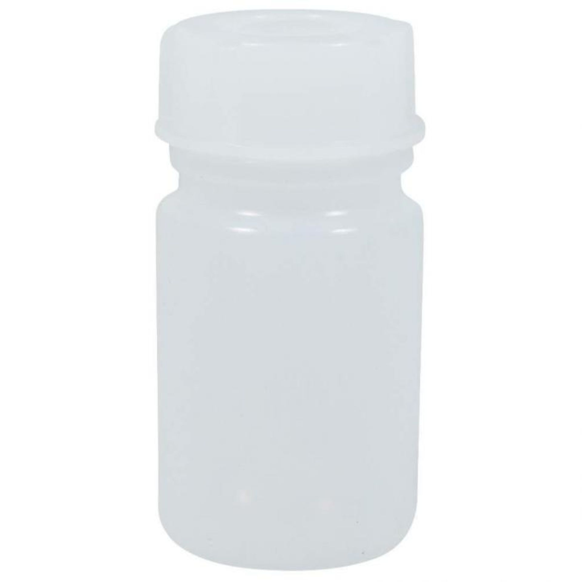 Laborflasche aus PE, 50 ml, Weithalsflasche mit Schraubverschluss, ideal für Laboranwendungen oder Probenaufbewahrung.