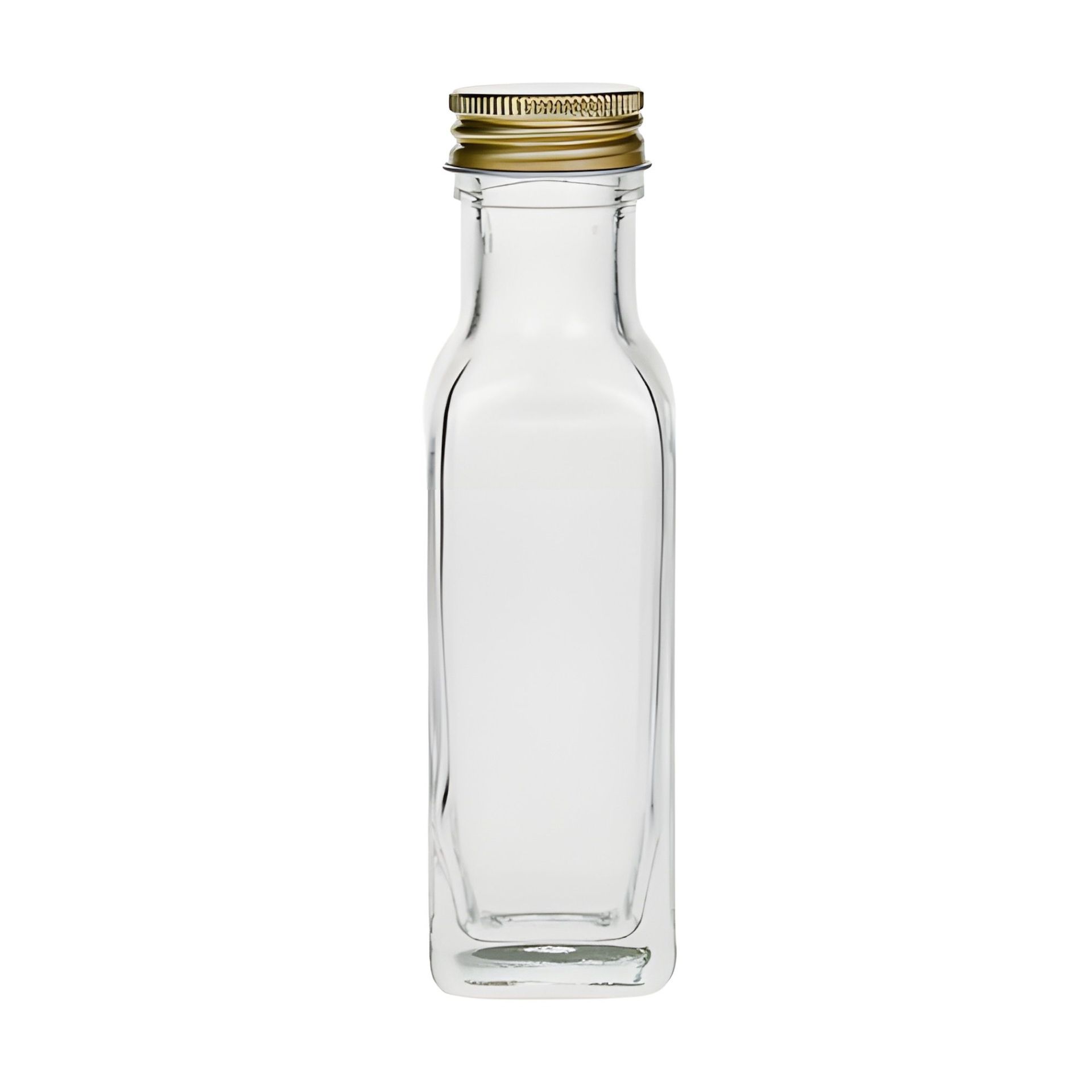 Glasflasche  100 ml viereckig Marasca Klar