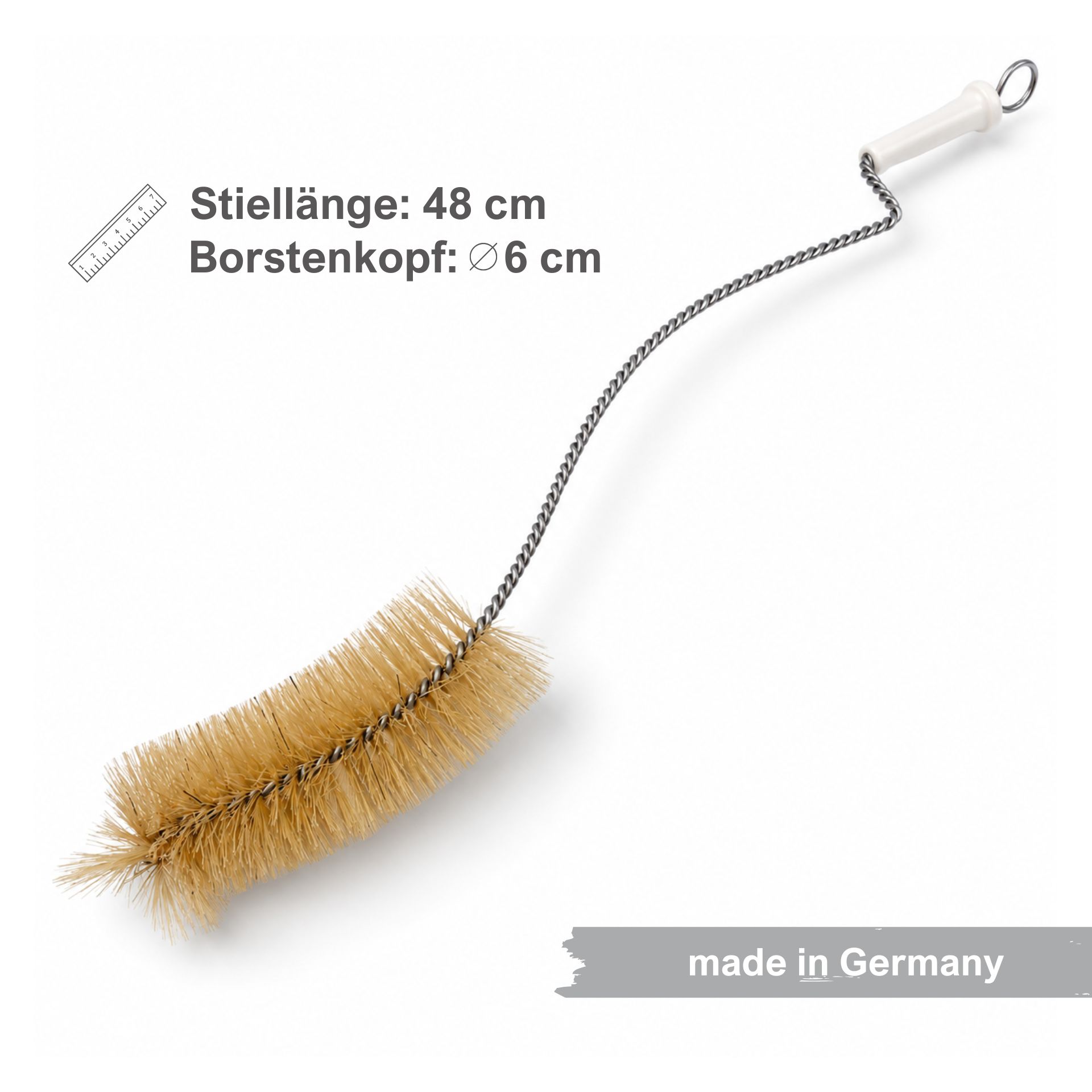 Flaschenbürste für Glasballon 48 cm lang - Ø 6,0 cm