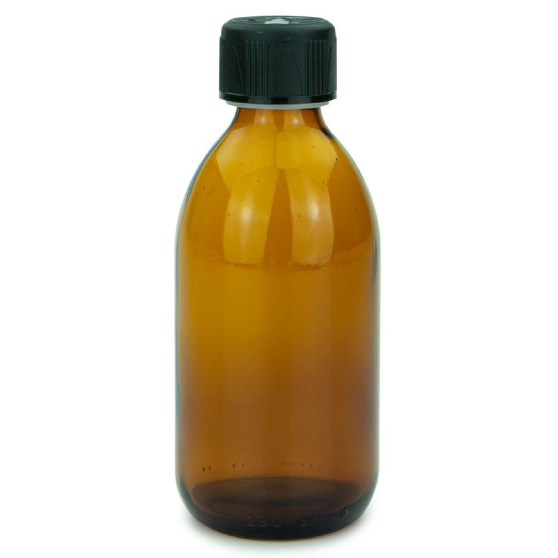 Glasflasche  250 ml Apothekerflasche Schraubdeckel (Kisi)