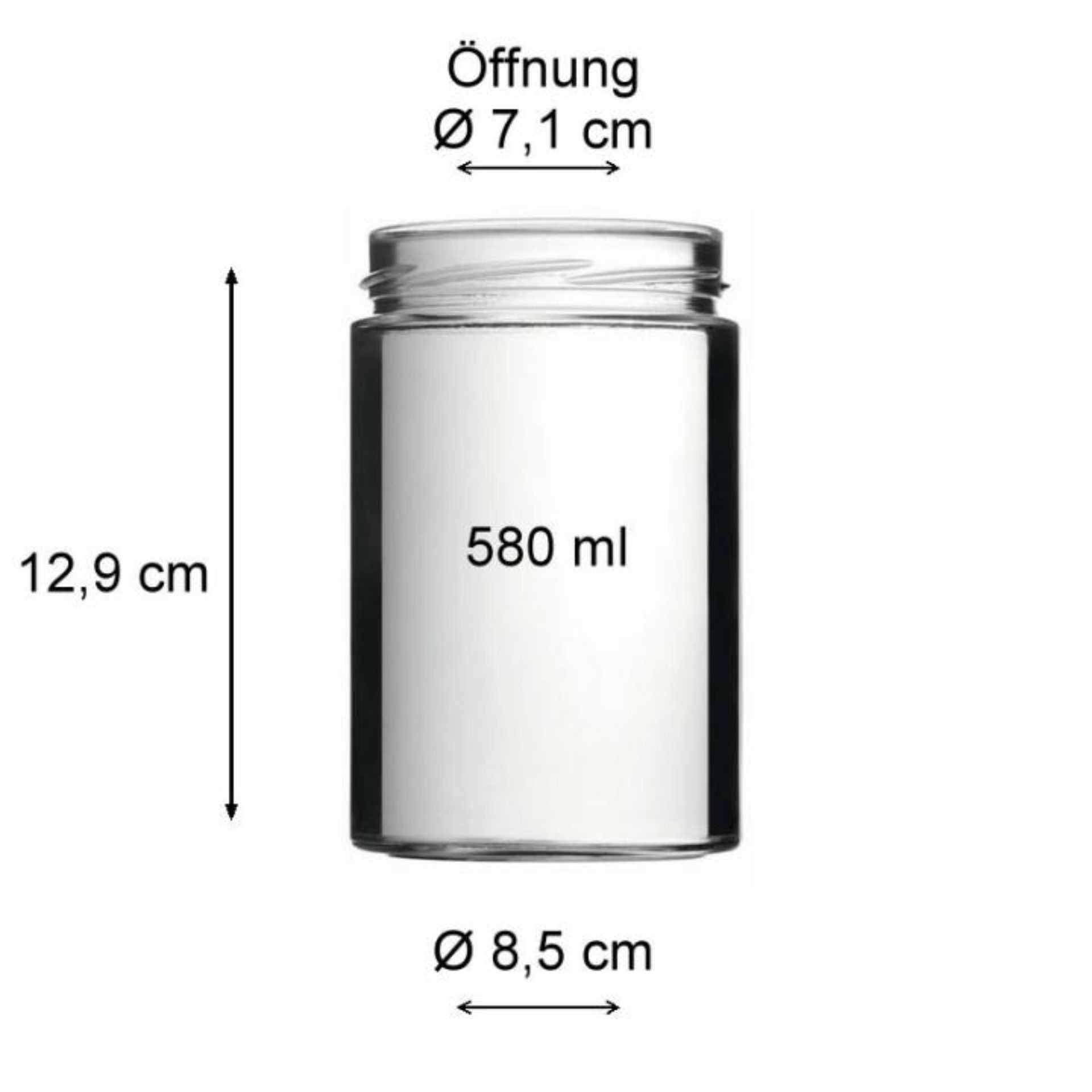 Hochwertige mikken Glasdose 580 ml mit Deckel blau Seal - Ideal zur Aufbewahrung von Lebensmitteln, stilvolles Design, luftdichter Verschluss.