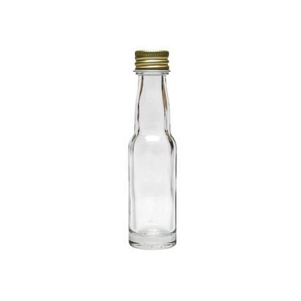 Glasflasche  20 ml Kropfhals mit Schraubverschluss 