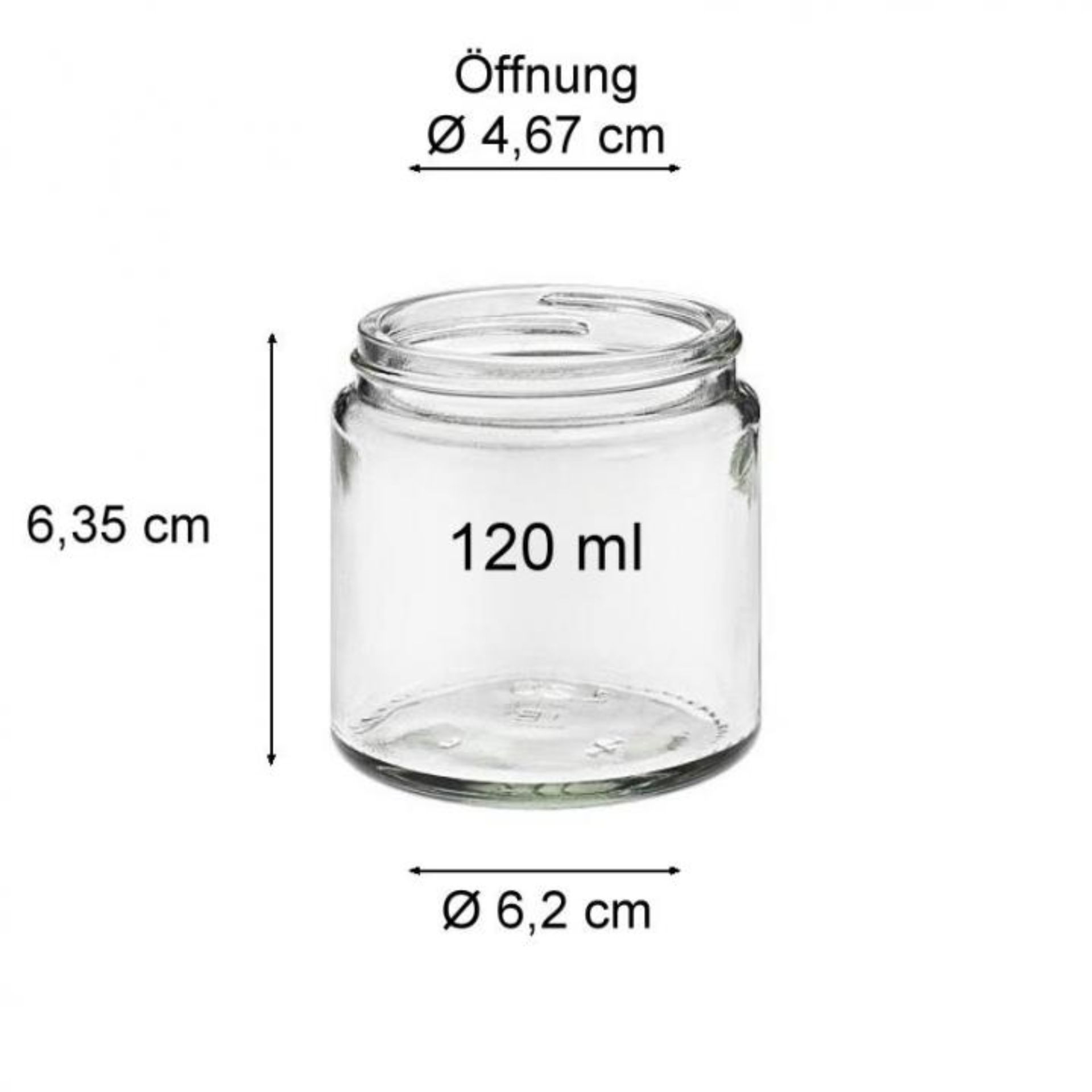 120 ml Glastiegel für Cremes mit schwarzem Deckel - Elegantes, wiederverwendbares Glasbehälter-Design geeignet für Kosmetikprodukte und Aufbewahrung.