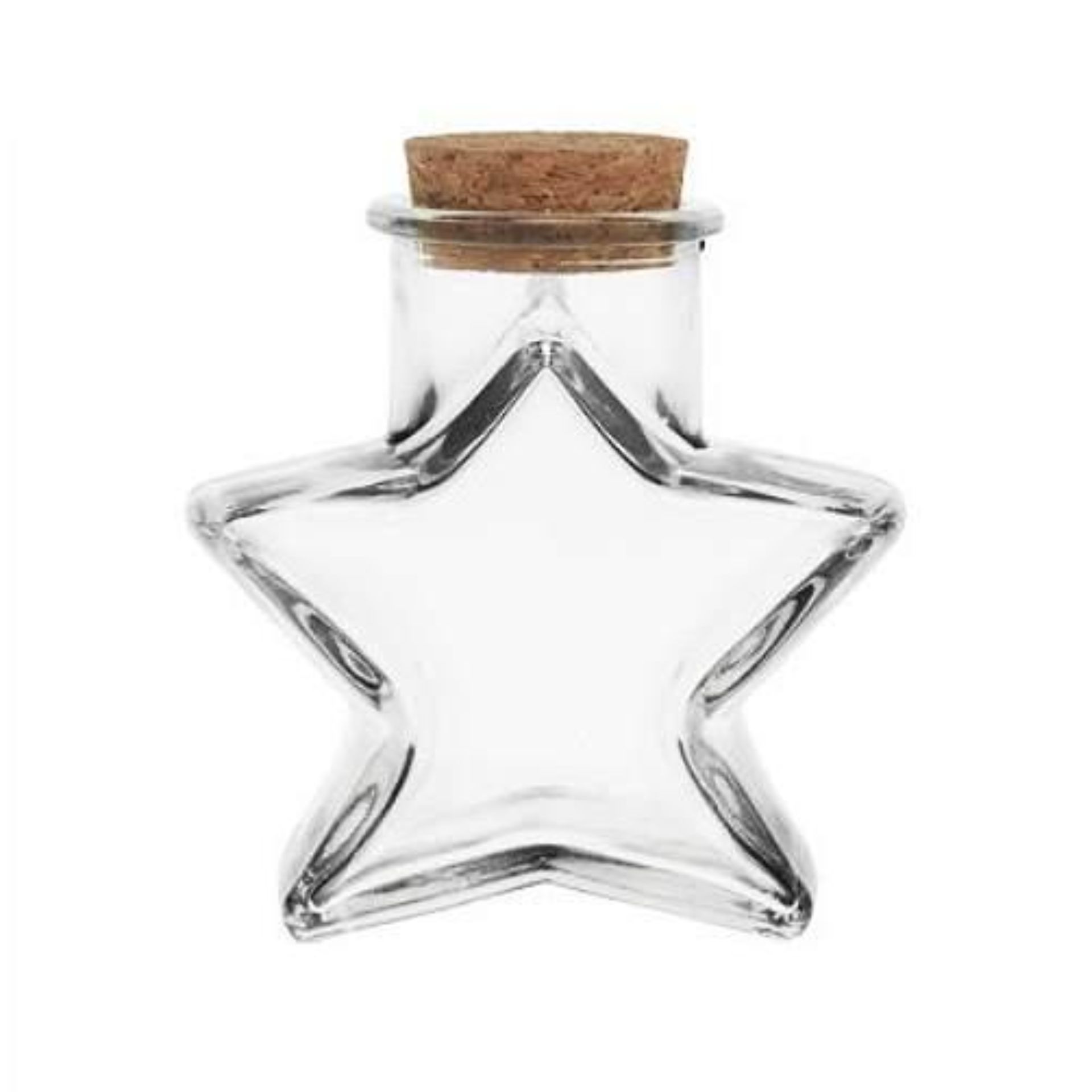Korkenglas 140 ml in Sternform mit Korken, ideal für kreative Geschenkideen oder zur Aufbewahrung von kleinen Gegenständen.