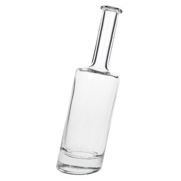 Schiefe Glasflasche 500 ml Likörflasche mit Korken 
