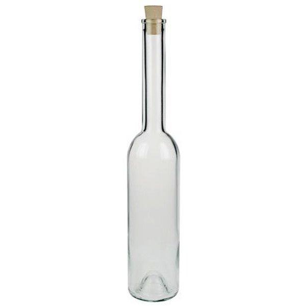 Glasflasche 500 ml schlank hoch mit Korken 