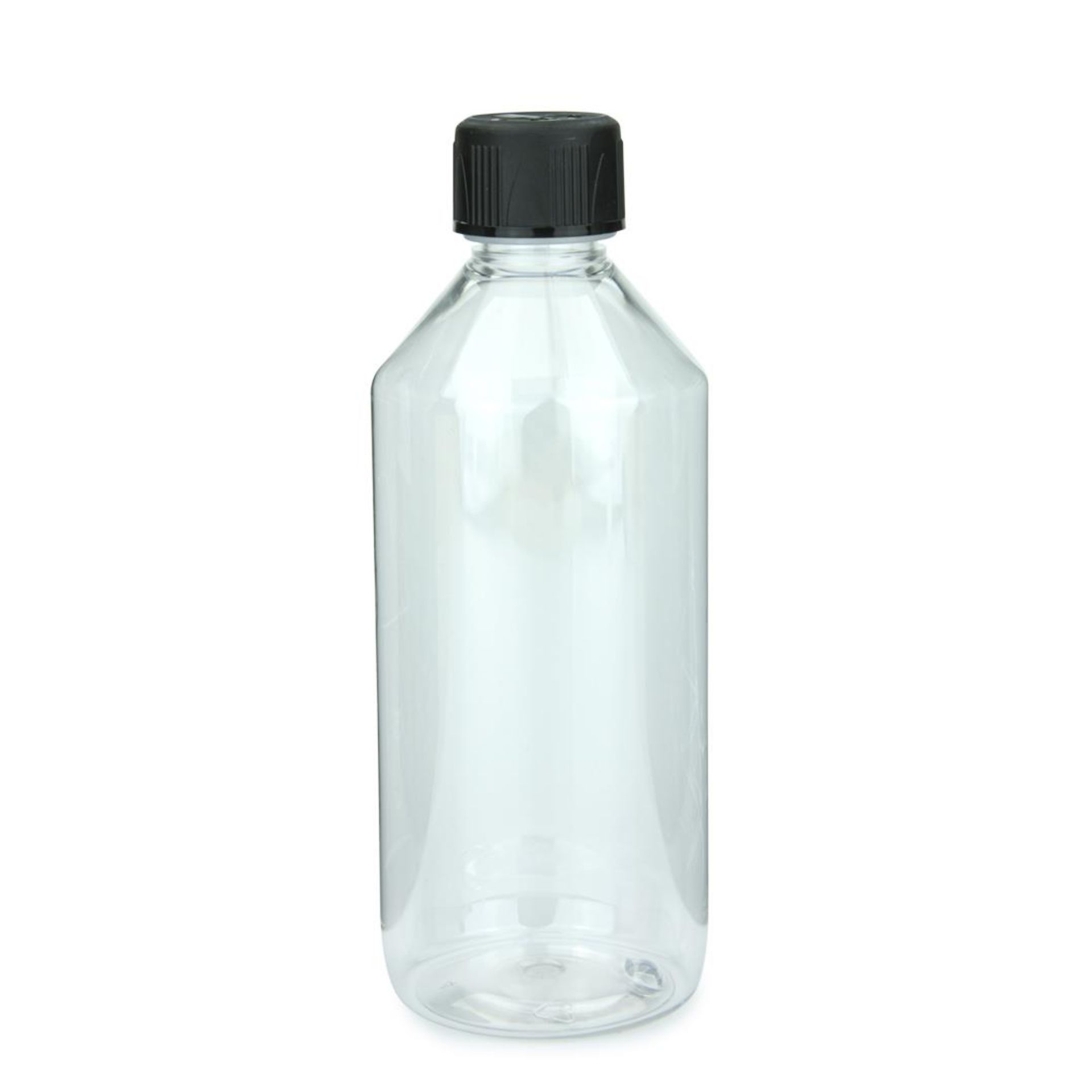 PET Flasche 500 ml Laborflasche Klar Kunststoff mit Schraubdeckel (Kisi)