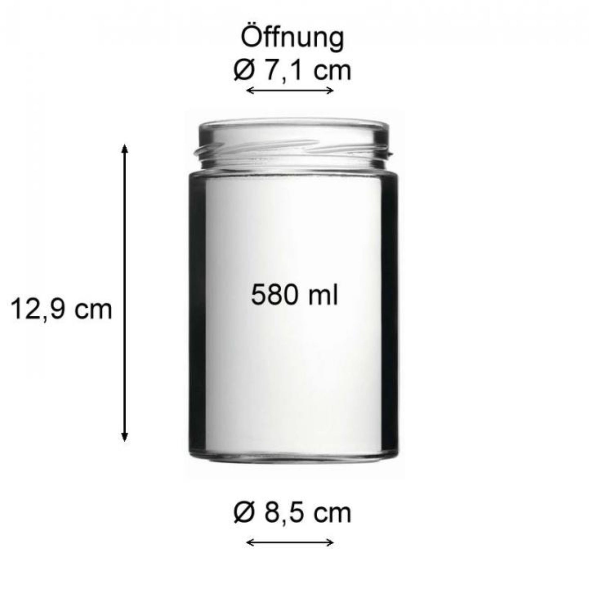 Vorratsglas 580 ml von Mikken mit blauem Deckel BlueSeal, ideal zur Aufbewahrung von Lebensmitteln, hochwertige Qualität, Artikelnummer 83059.