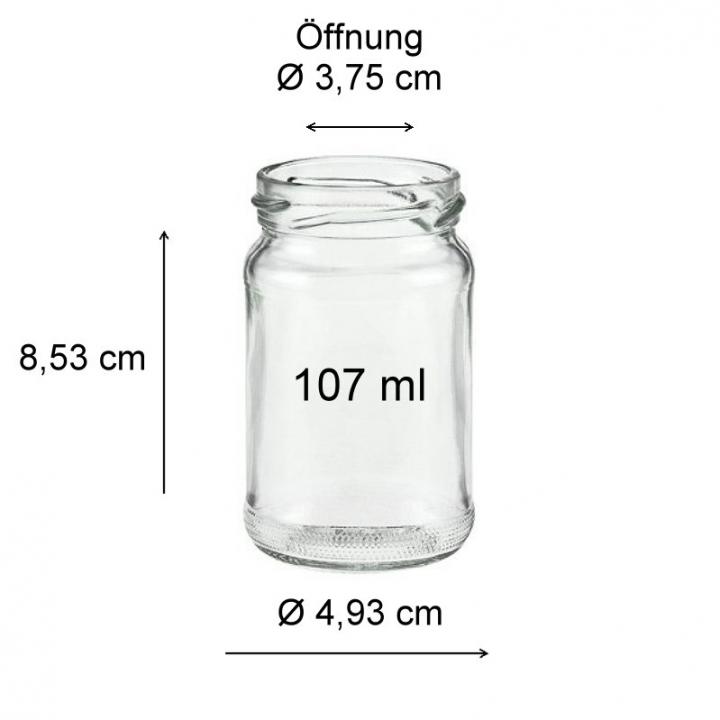 Kleine Schraubgläser 107 ml mit Deckel 
