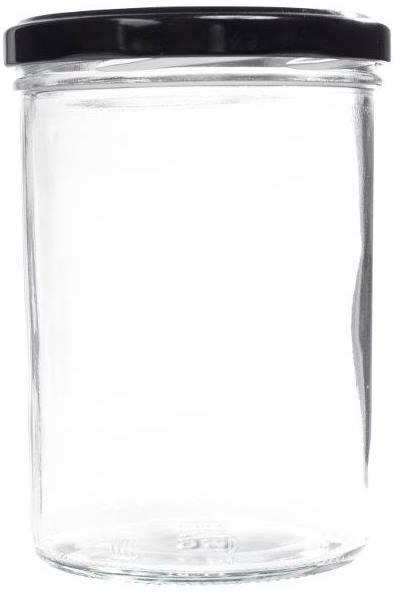 Sturzglas 435ml mit goldfarbenem Schraubverschluss auf hellem Hintergrund – ideales Einmachglas für Marmelade und Konserven, hochwertige Glasqualität für langfristige Aufbewahrung.